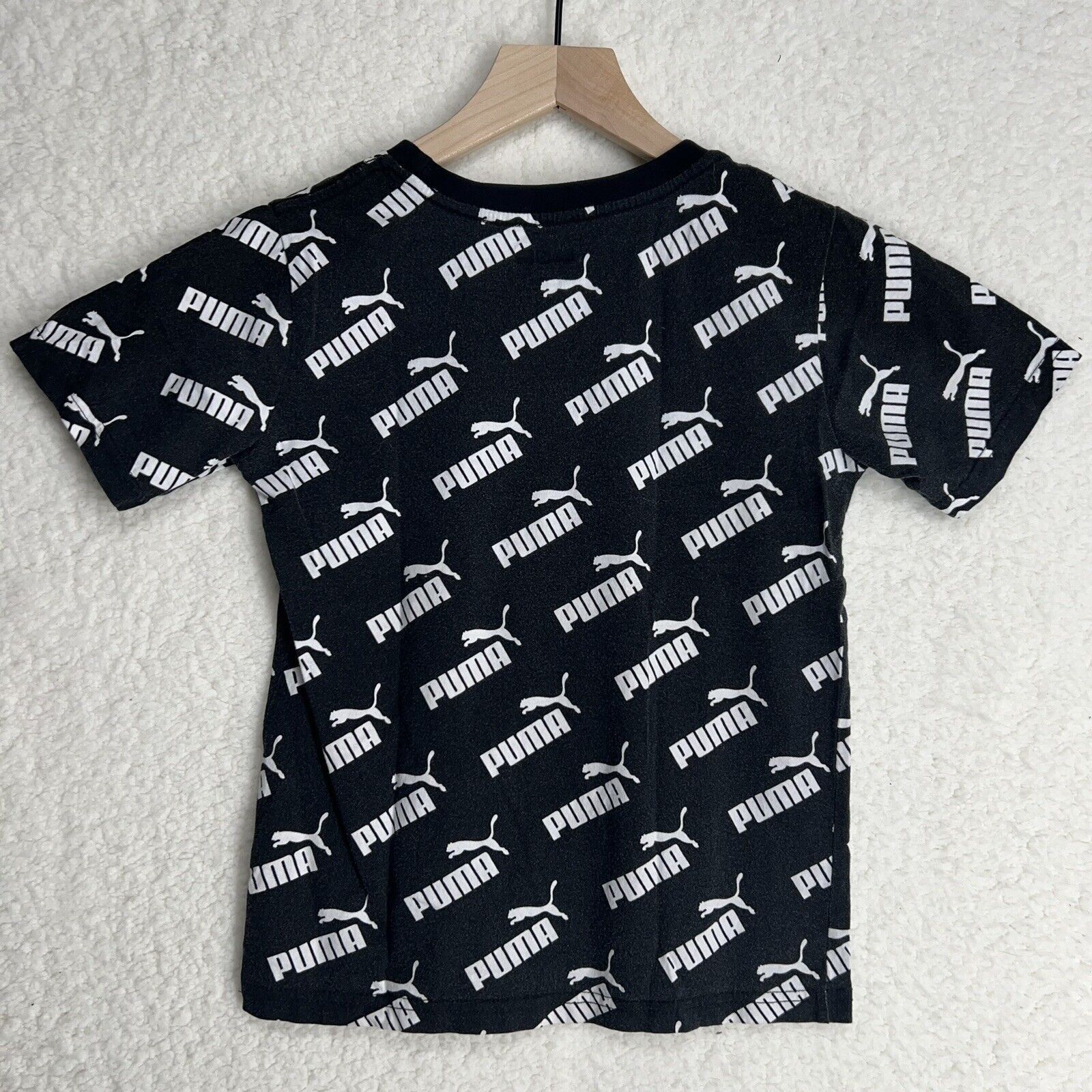 Puma Puma youth size 8 unisex T-Shirt Black White Size M / US 6-8 / IT 42-44 - 4 Thumbnail