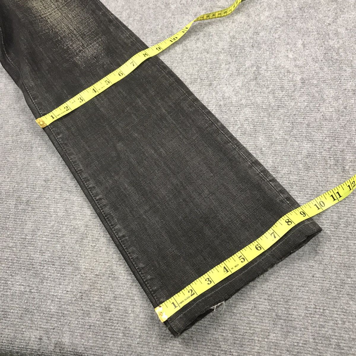 Issey Miyake FLARE🔥TETE HOMME BLACK FADED DENIM BOOTCUT PANTS 149 Size US 30 / EU 46 - 19 Thumbnail