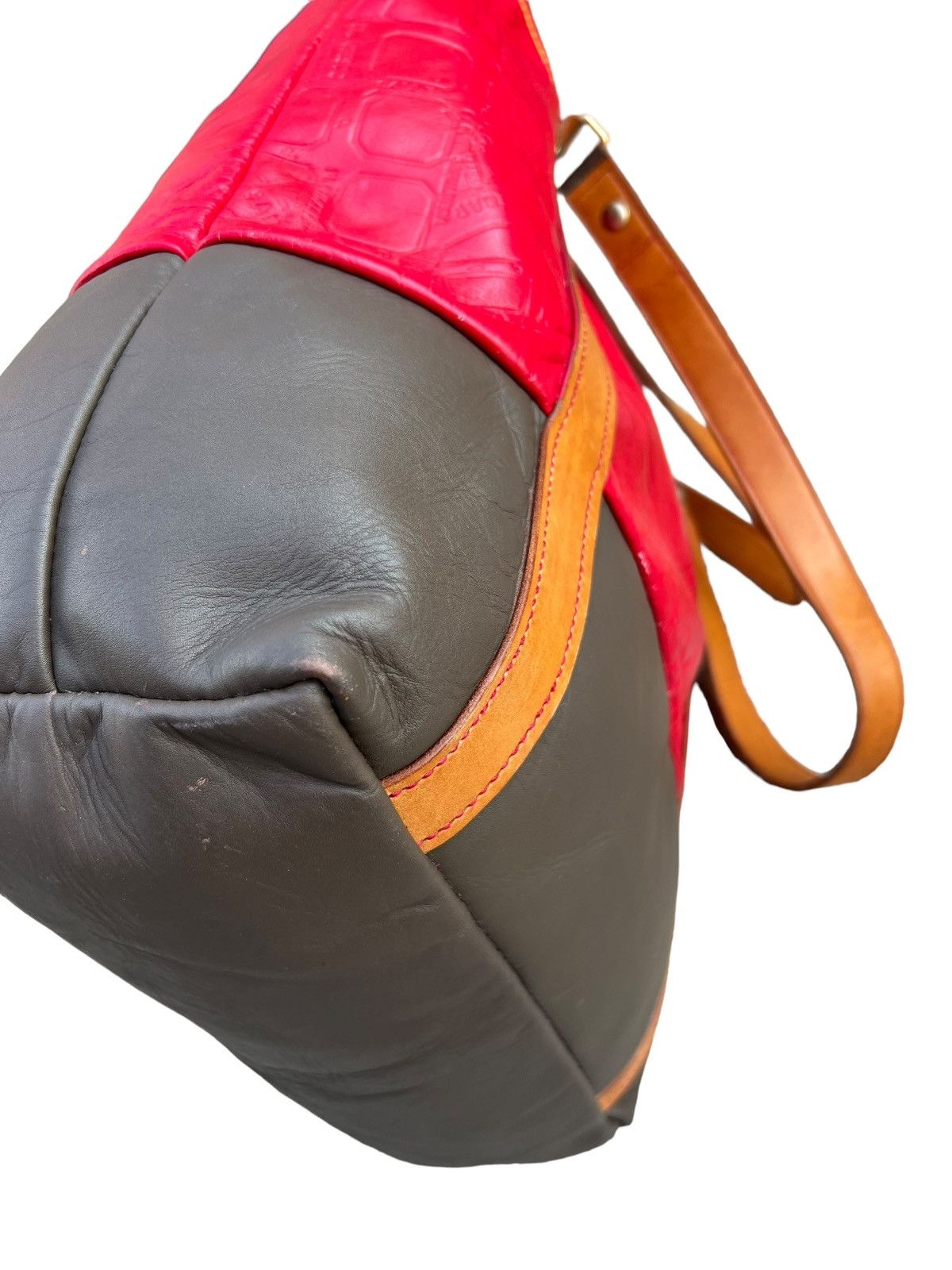 Leather Map Embossed Leather Tote Bag Unknown Japanese Brand Vintage Size ONE SIZE - 16 Thumbnail