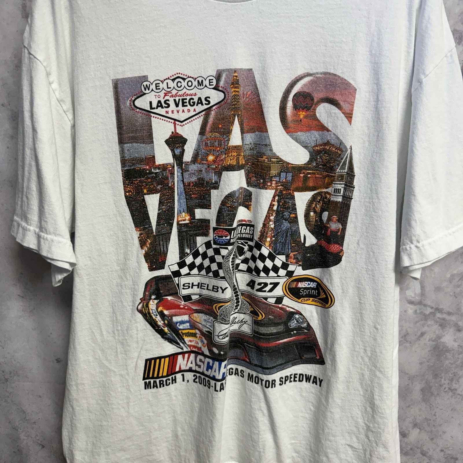 NASCAR Nascar Las Vegas Motor Speedway Racing T Shirt Mens XL Size US XL / EU 56 / 4 - 3 Thumbnail