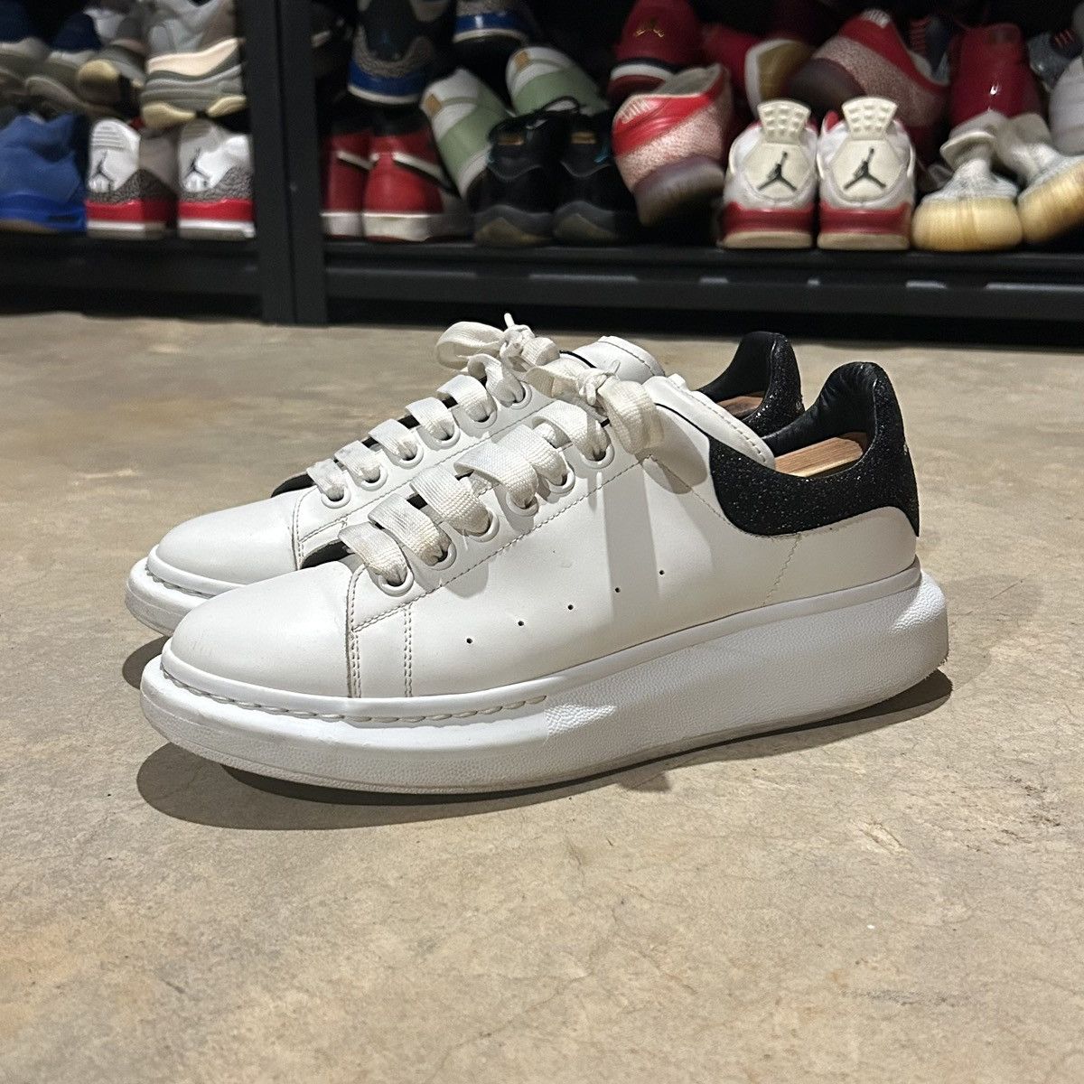Alexander McQueen Designer Rare Alexander McQueen Oversized Sneaker White Black US 9 Grailed