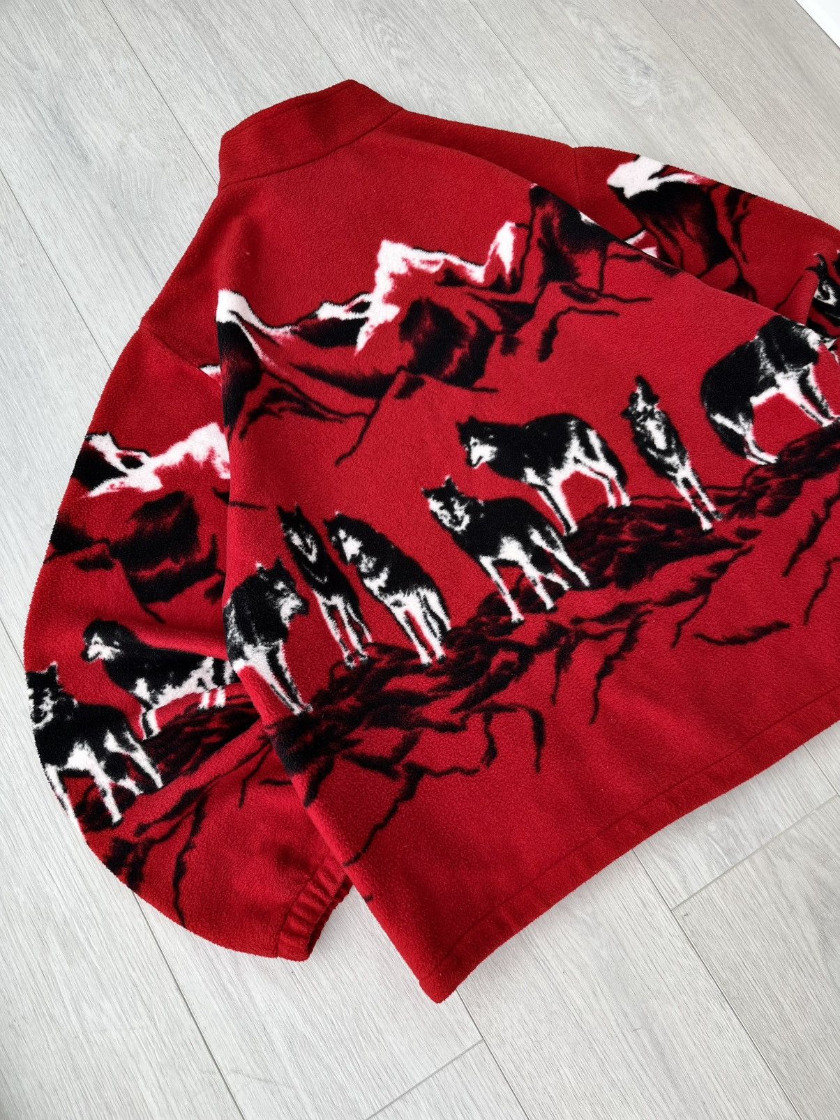 Other Vintage Wolfs Fleece Jacket All Over Print Y2K Gorpcore 90s Size US L / EU 52-54 / 3 - 5 Thumbnail