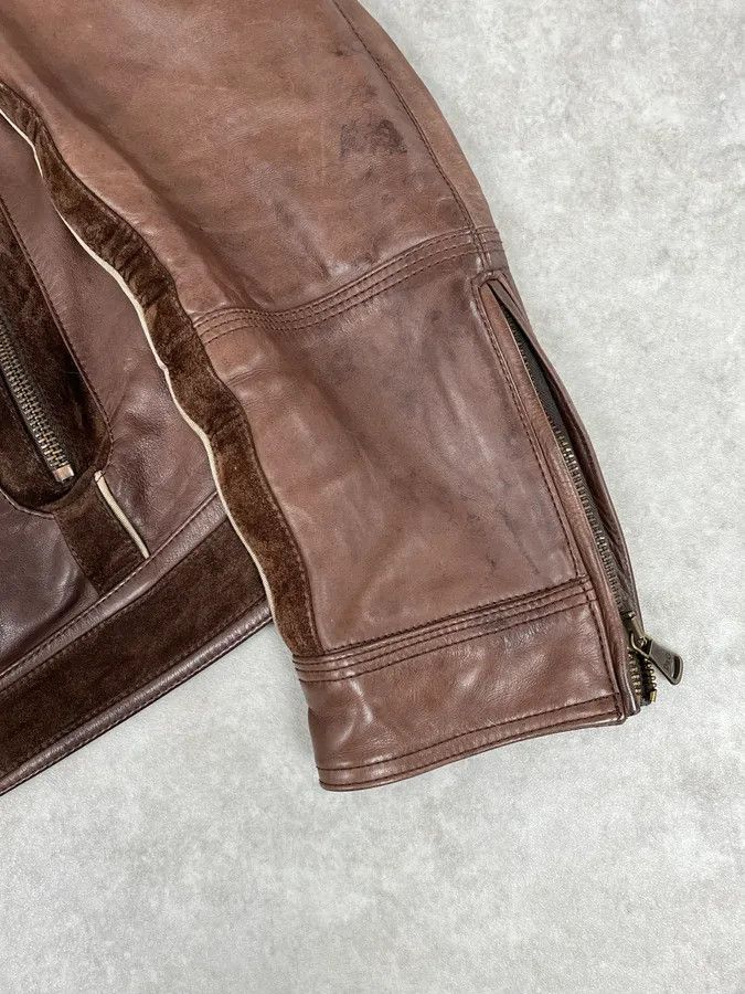 Dolce & Gabbana SS2005 Dolce & Gabbana Brown Hybrid Leather Premium Jacket Size US L / EU 52-54 / 3 - 10 Thumbnail