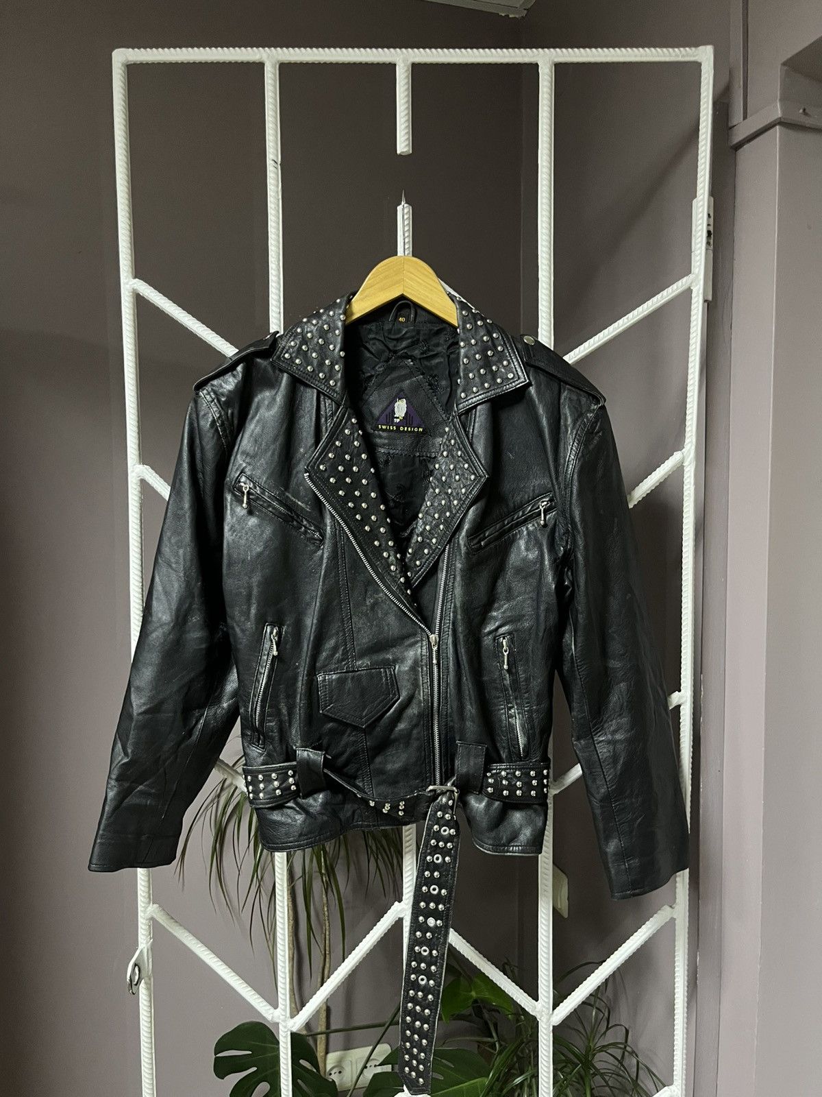 Vintage Vintage Leather Jacket Biker Jacket Punk Metal Goth Size US S / EU 44-46 / 1 - 1 Thumbnail