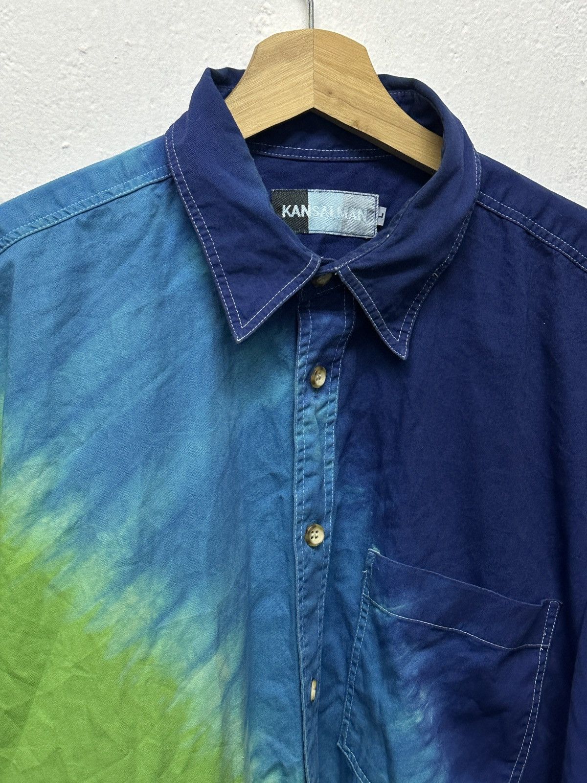 Designer × Kansai Yamamoto 1980- Kansai Man By Kansai Yamamoto Tie-Dye Shirt Size US XL / EU 56 / 4 - 6 Thumbnail