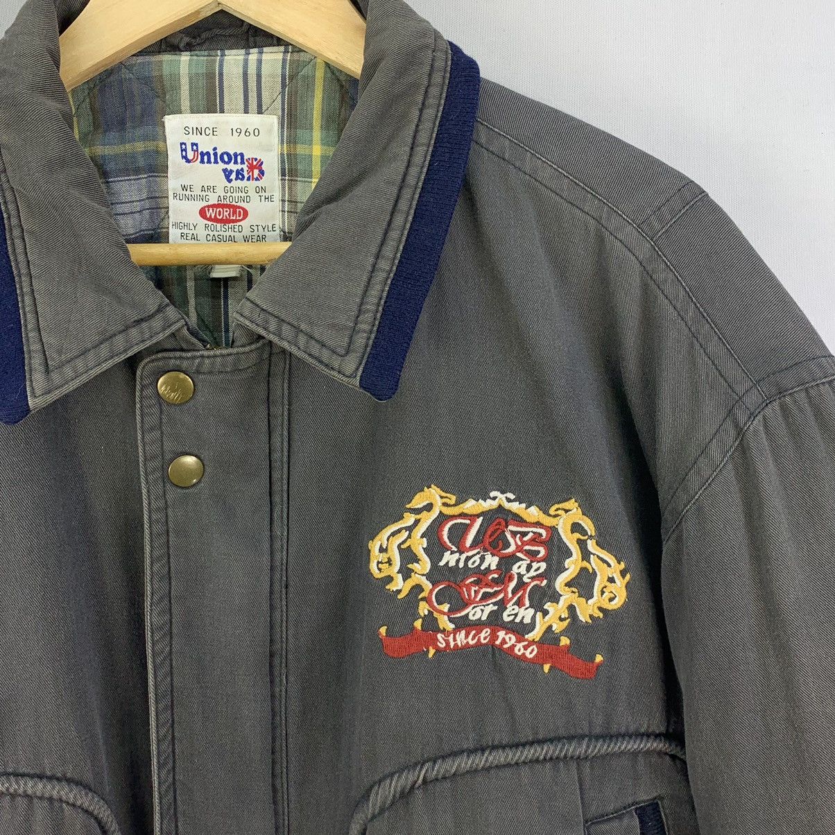 Japanese Brand Vintage 90s Union Patches Zipper Bomber Jacket Size US L / EU 52-54 / 3 - 7 Thumbnail