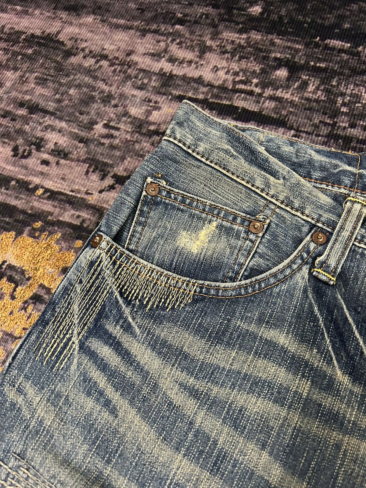 Edwin Vintage Edwin Japan Distressed Jeans Size US 36 / EU 52 - 9 Thumbnail