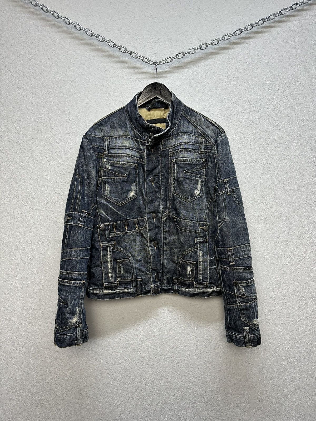 Absolut Joy Vintage Absolut Joy Japanese Denim Jacket Multi Pocket Size US M / EU 48-50 / 2 - 4 Thumbnail