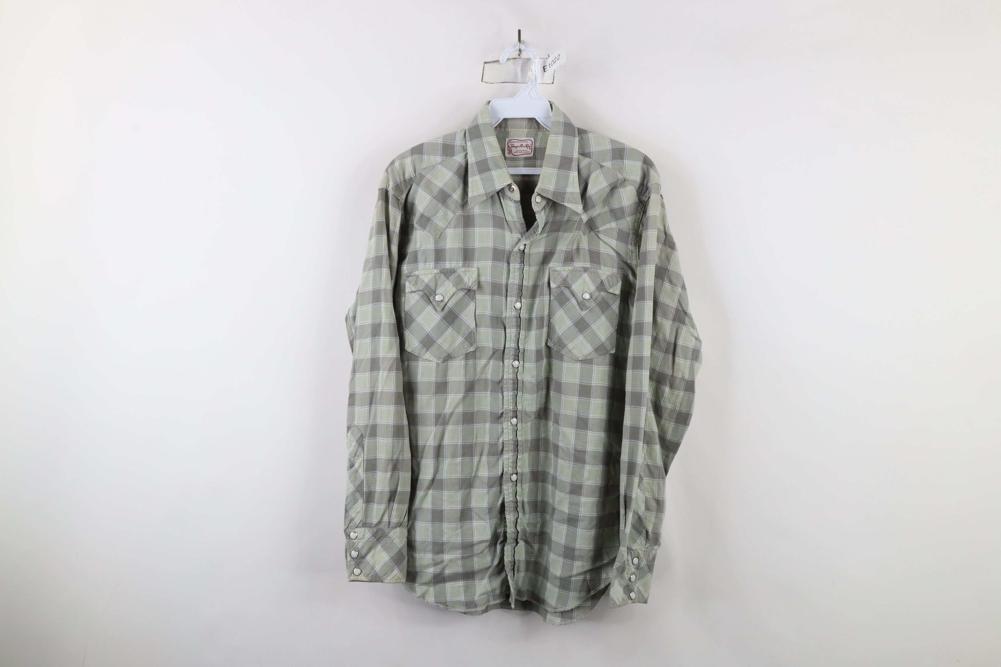 Vintage Vintage 50s 60s Rockabilly Snap Button Shirt Plaid USA Size US M / EU 48-50 / 2 - 1 Thumbnail