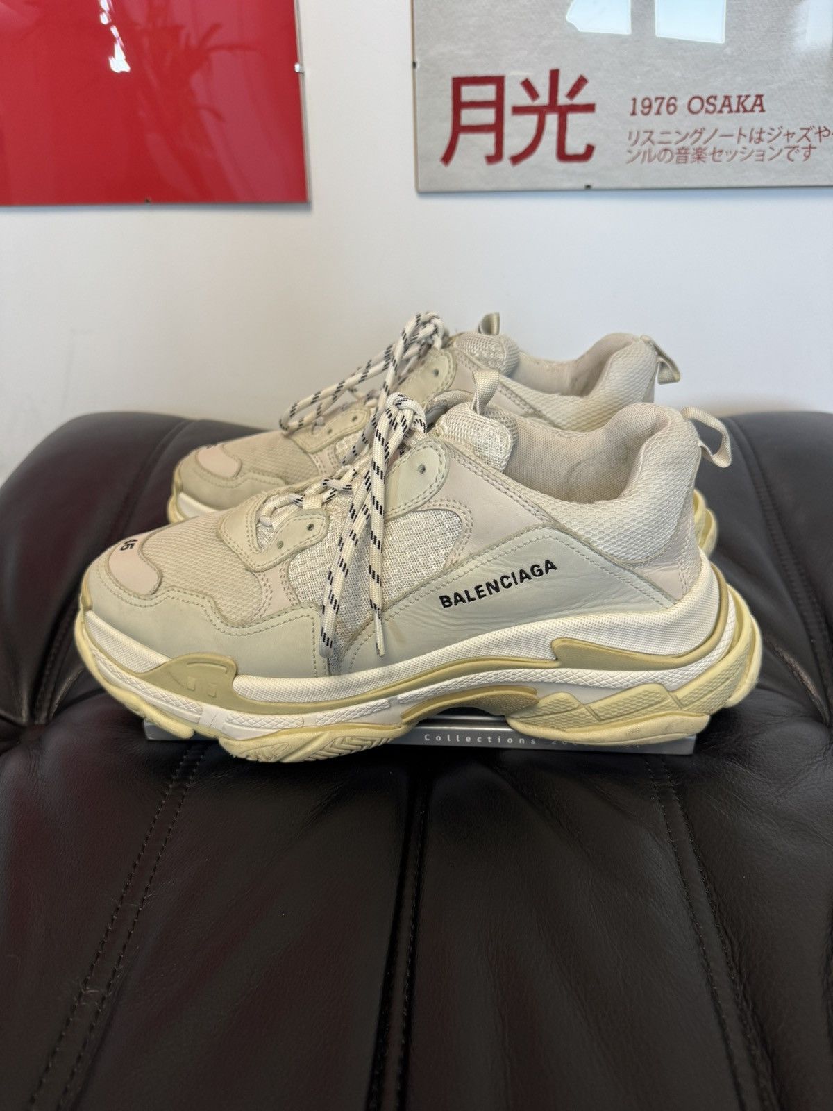 Balenciaga Balenciaga Triple S Biege Oversize Designer Shoes Luxury Size US 12 / EU 45 - 1 Thumbnail