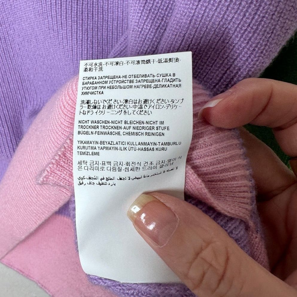 Versace Versace Colorblock Cashmere V-Neck Sweater Women’s S IT38 Size S / US 4 / IT 40 - 10 Thumbnail