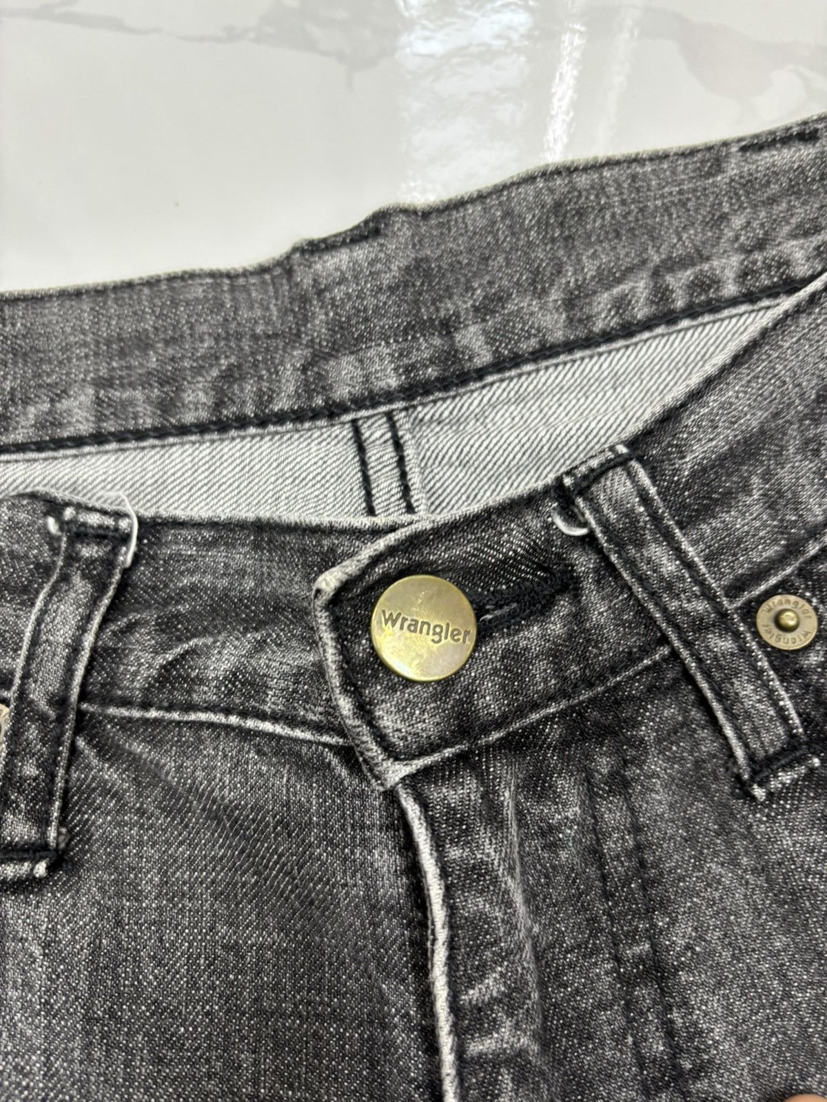 Kapital Vintage Wrangler Faded Black Loose Straight Denim Jeans Size US 29 - 9 Thumbnail