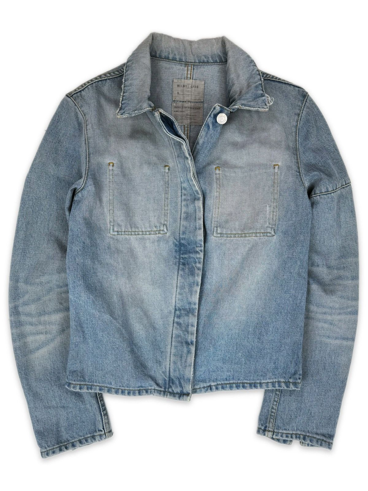 Helmut Lang SS04 Helmut Lang Hand Painted ‘Finger Lakes’ Denim Jacket Size US S / EU 44-46 / 1 - 3 Thumbnail