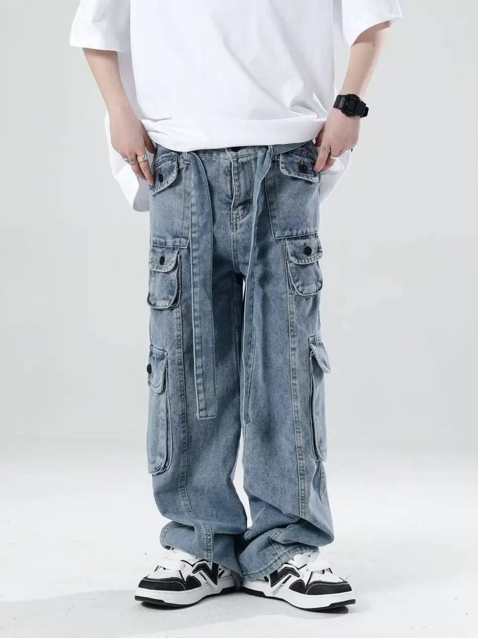 Japanese Brand Retro loose pocket high street jeans Size US 30 / EU 46 - 3 Thumbnail
