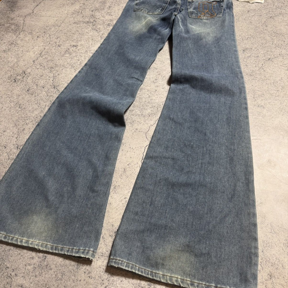 John Galliano NEW Galliano Y2K 00s Flared Jeans Size 25" / US 0 / IT 36 - 5 Thumbnail