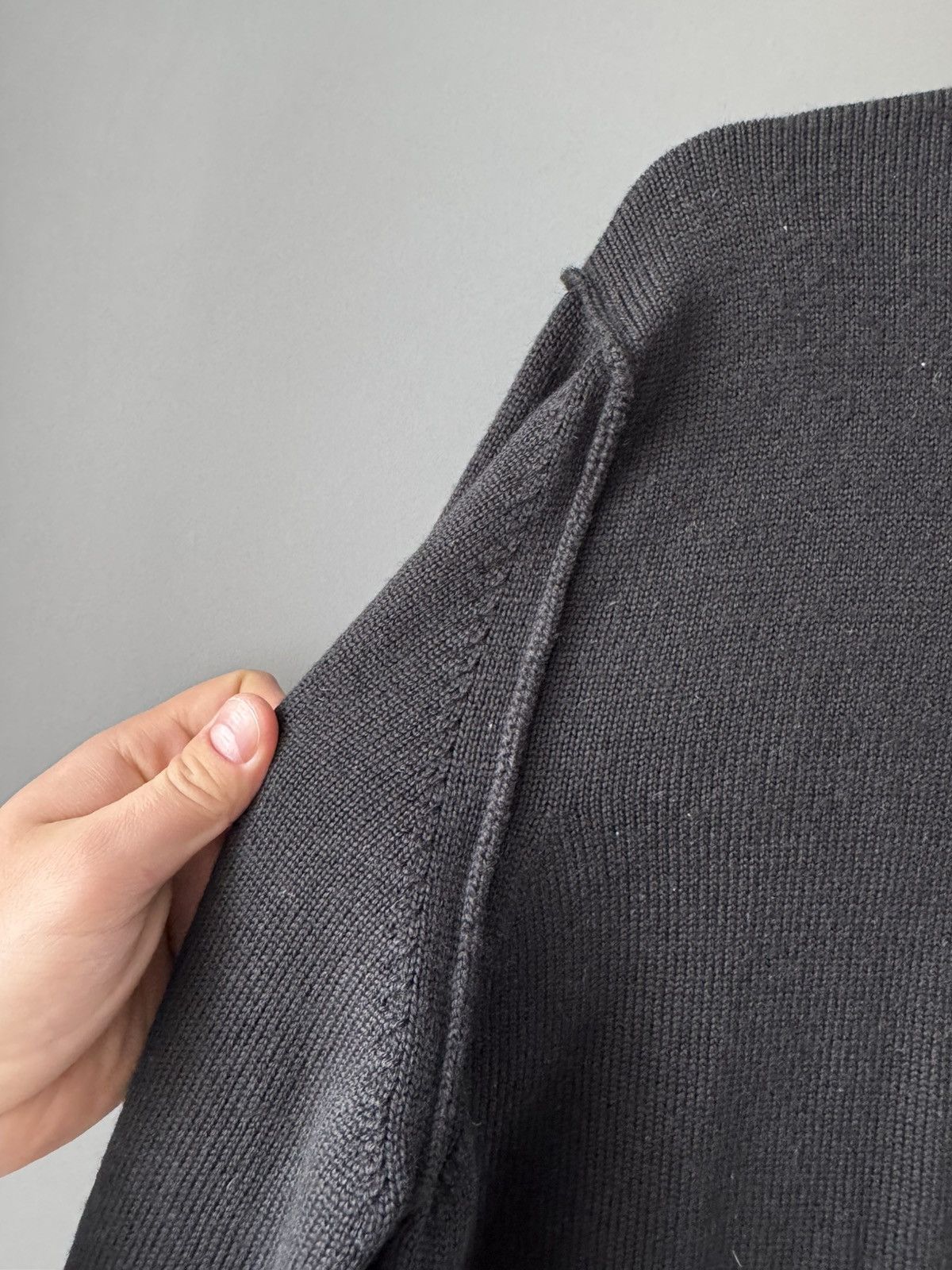 Porsche Design Porsche Design Black Cotton Cashmere Full-Zip Sweater Size US L / EU 52-54 / 3 - 3 Thumbnail