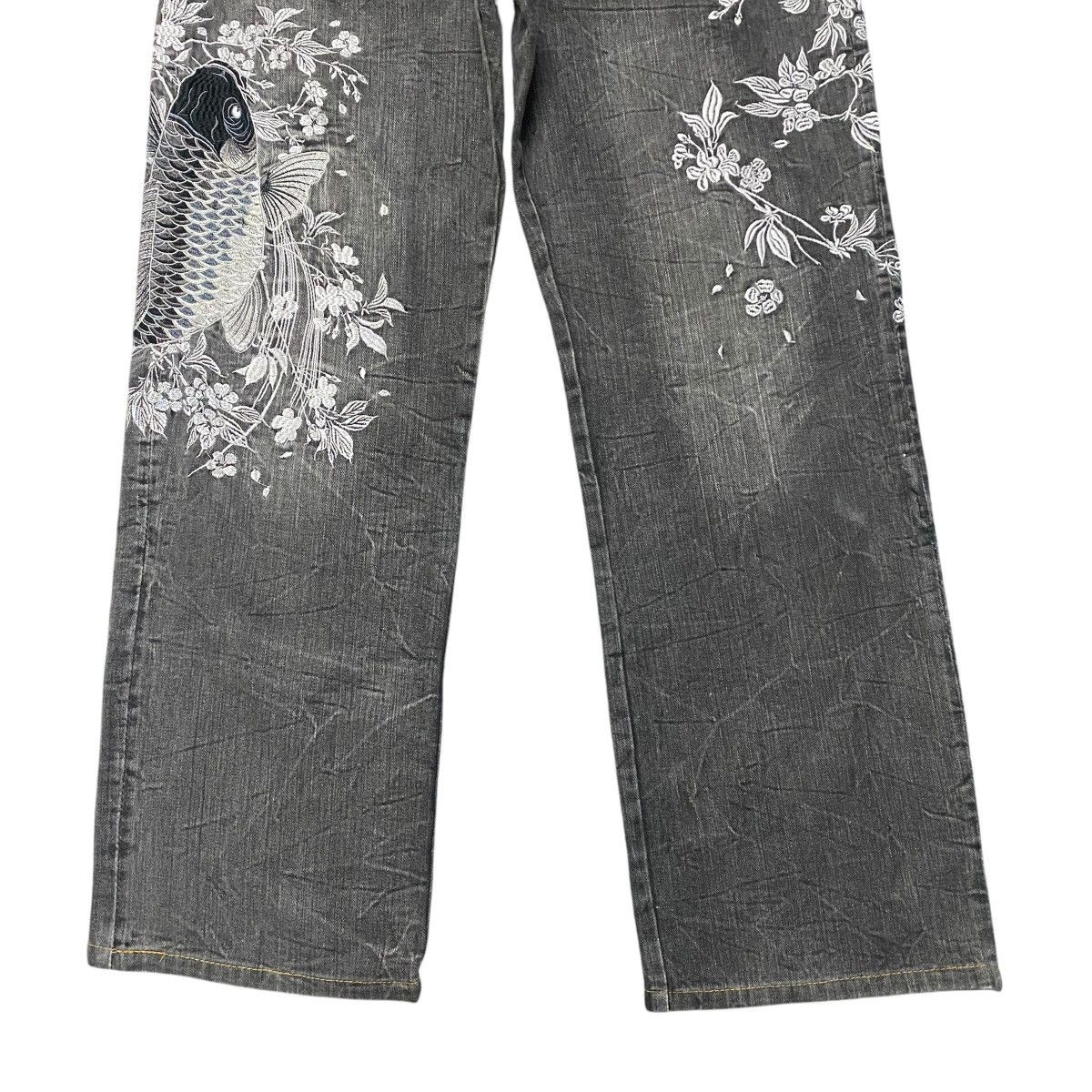 Japanese Brand Vintage BUDEN Denim Fishkoi Embroidery Jeans Size US 34 / EU 50 - 8 Thumbnail