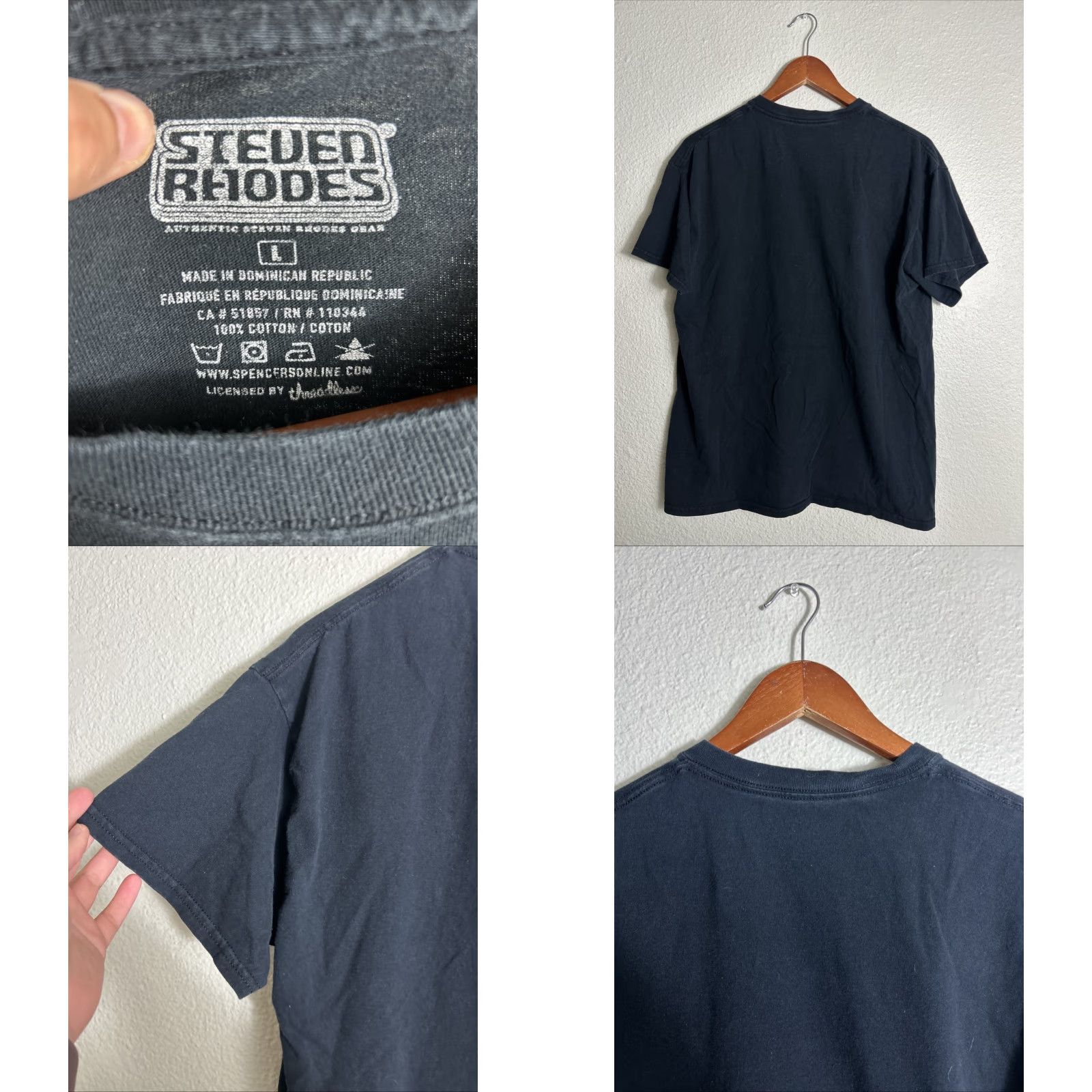 RHODE VINTAGE Steven Rhodes Shirt Womens Large Black How To Exit Your Body Short Sleeves Size L / US 10 / IT 46 - 8 Thumbnail