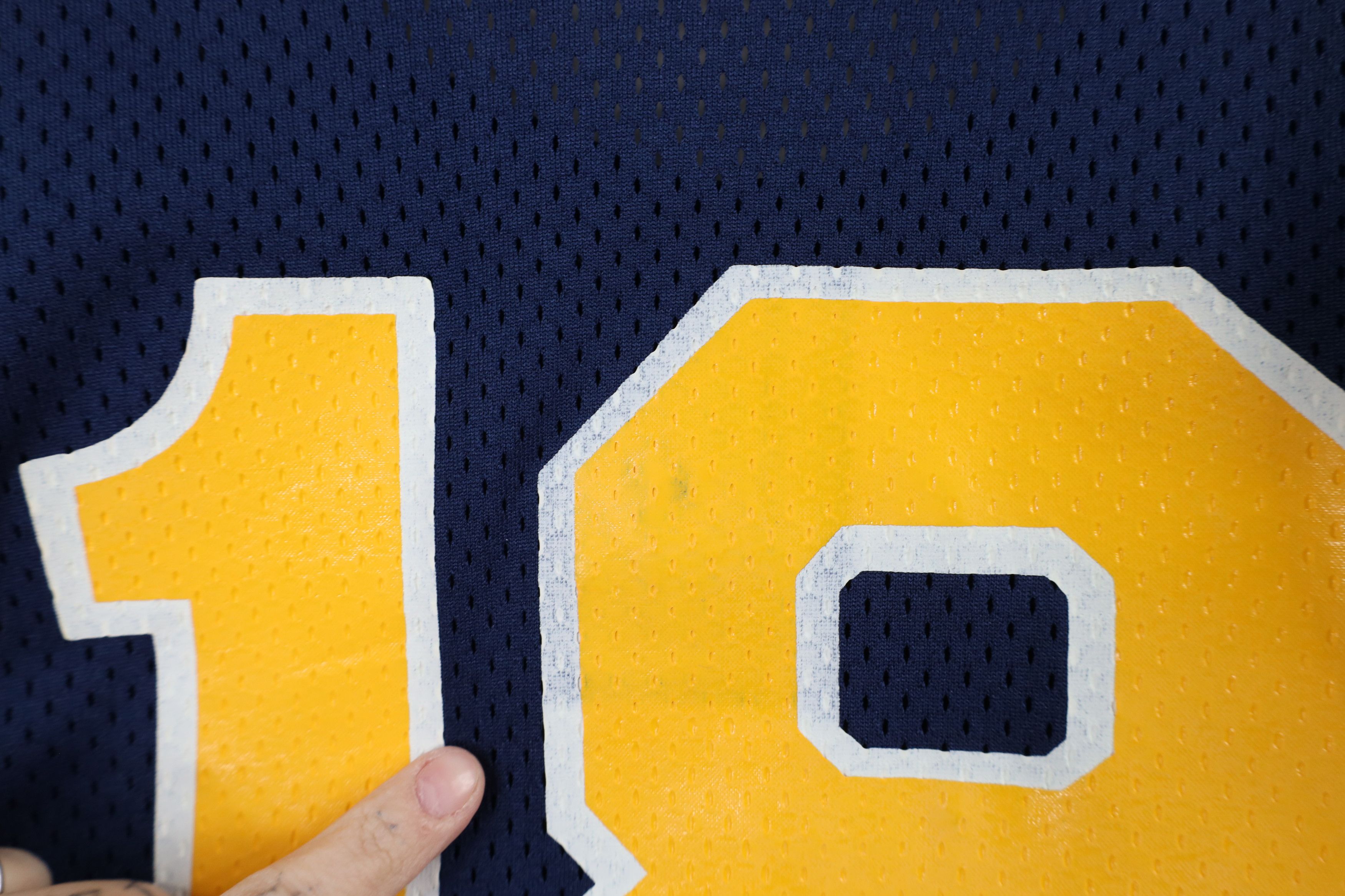 Vintage Vintage 90s Michigan Rams Mesh Henley Baseball Jersey Blue Size US XXL / EU 58 / 5 - 12 Thumbnail