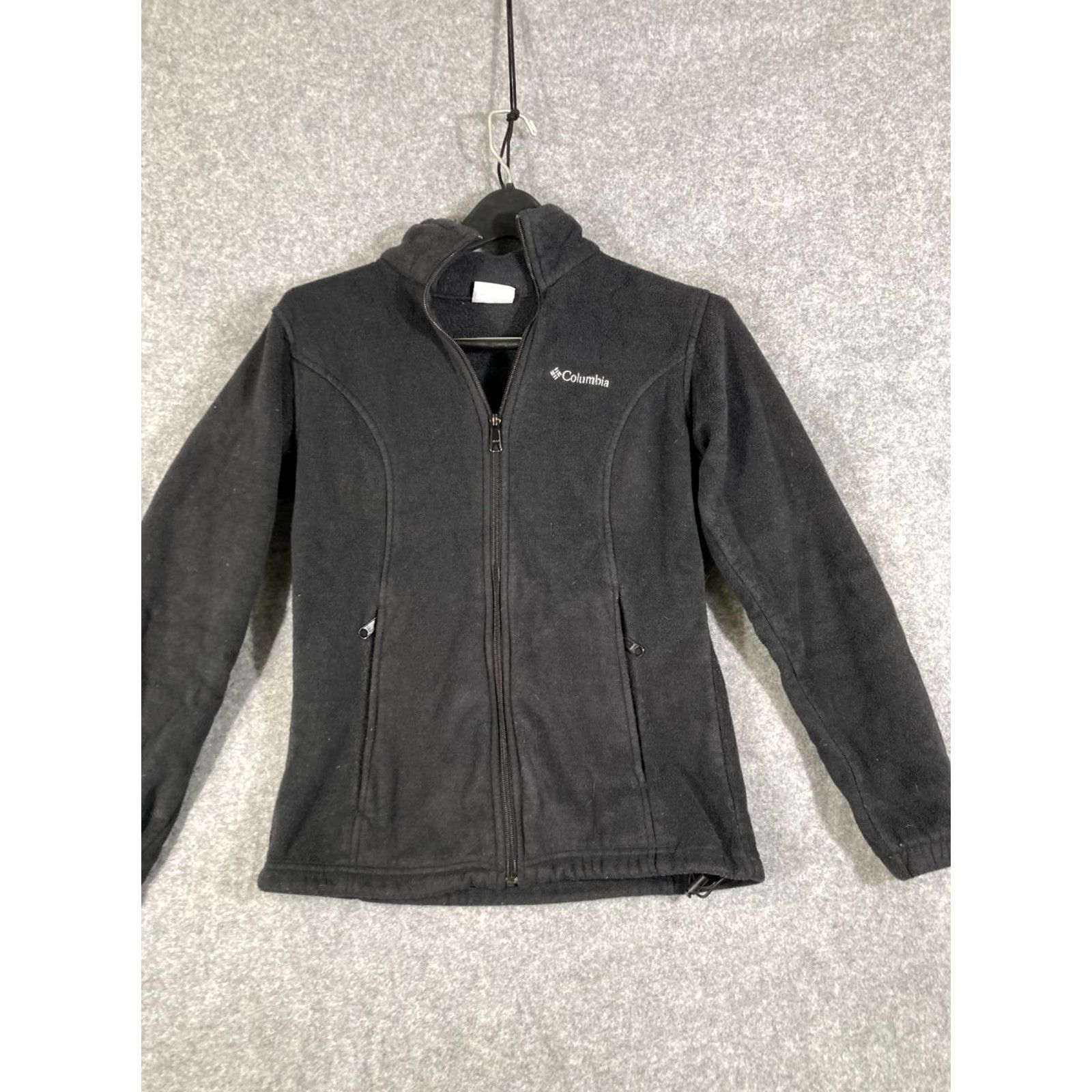 Vintage Columbia Coat Jacket Womens Medium Black Fleece Full Zip Outdoor Long Sleeve Pockets Logo Jacket Size M / US 6-8 / IT 42-44 - 6 Thumbnail