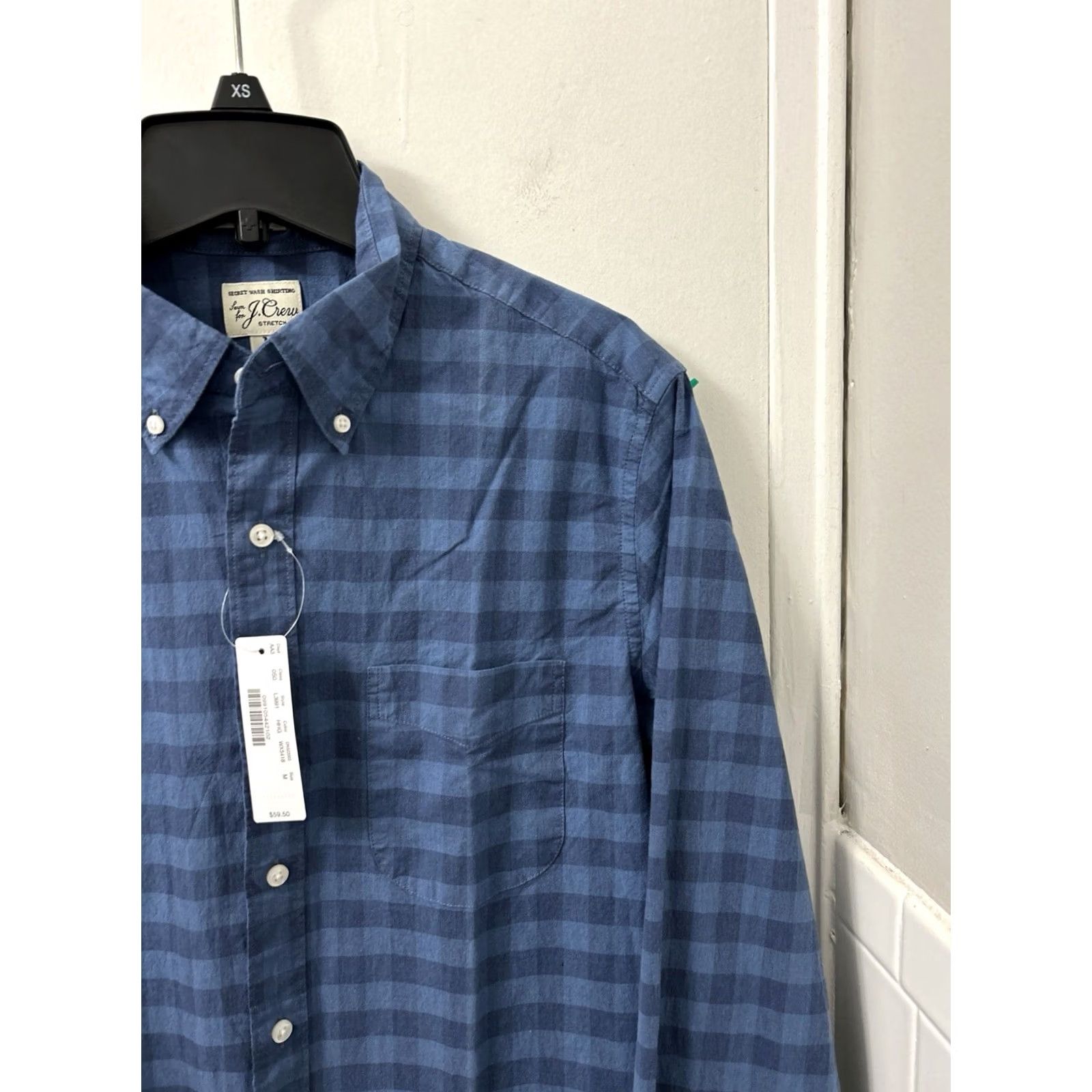 J.Crew VINTAGE J. Crew Shirt Mens M Blue Oxford Plaid Button-Down Long Sleeve NWT MSRP 60 Size US M / EU 48-50 / 2 - 4 Thumbnail