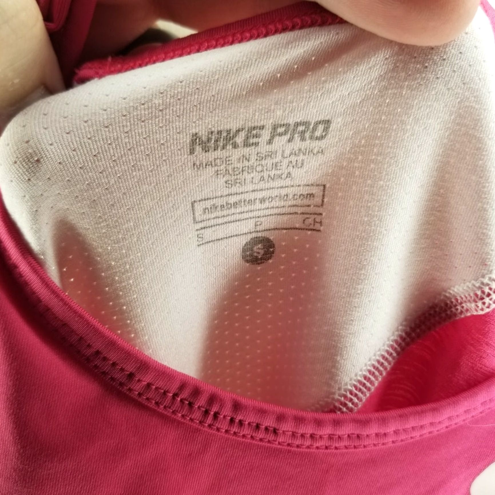 Nike Nike Pro Tank Top Women S Dri-FIT Pink White Activewear Shirt Tank Top Women Size S Pink Nike Pro Size ONE SIZE - 3 Thumbnail