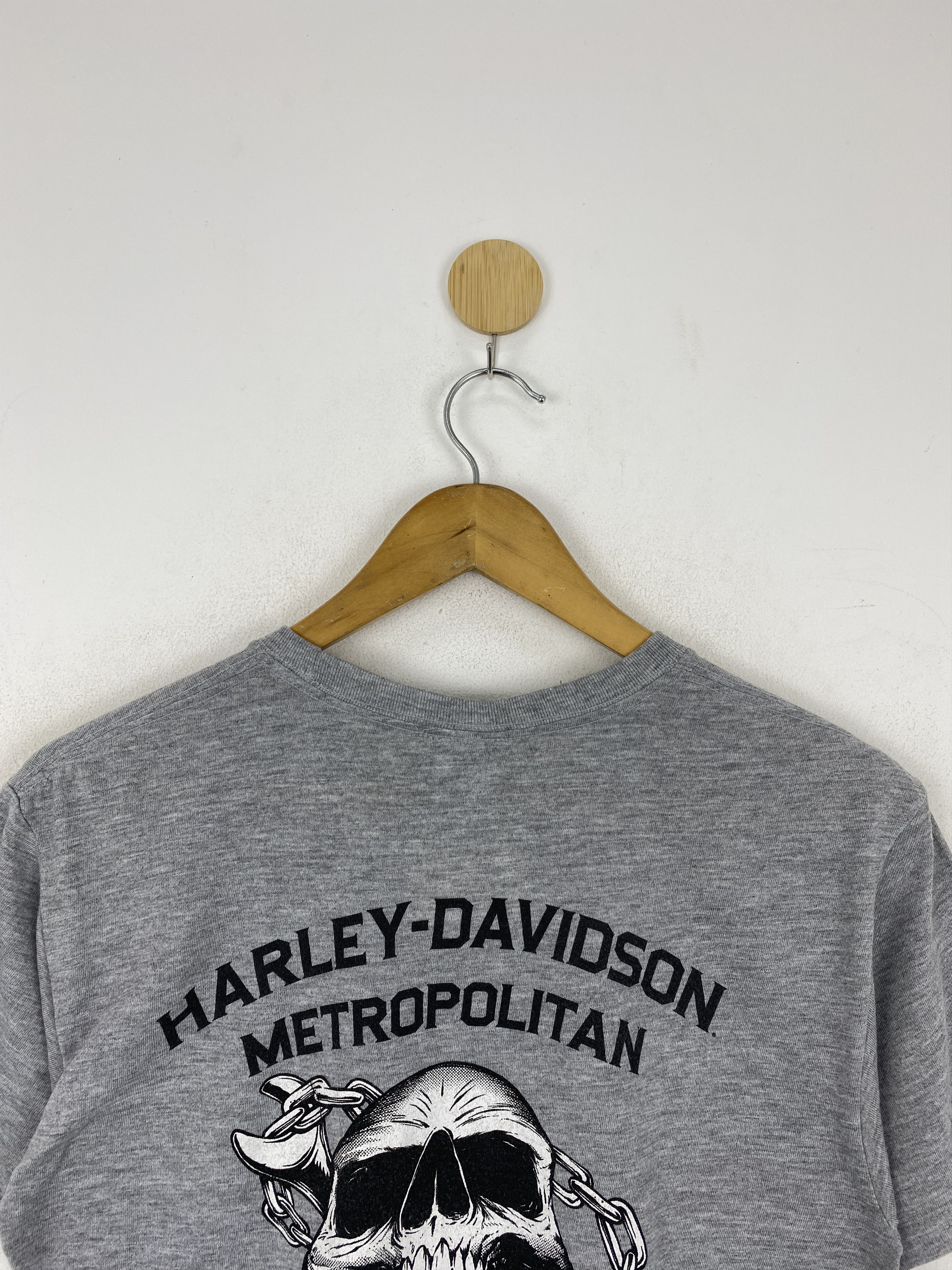 Harley Davidson × Vintage Vintage Harley Davidson Metropolitan Skull Tee TA0653 Size US S / EU 44-46 / 1 - 12 Thumbnail