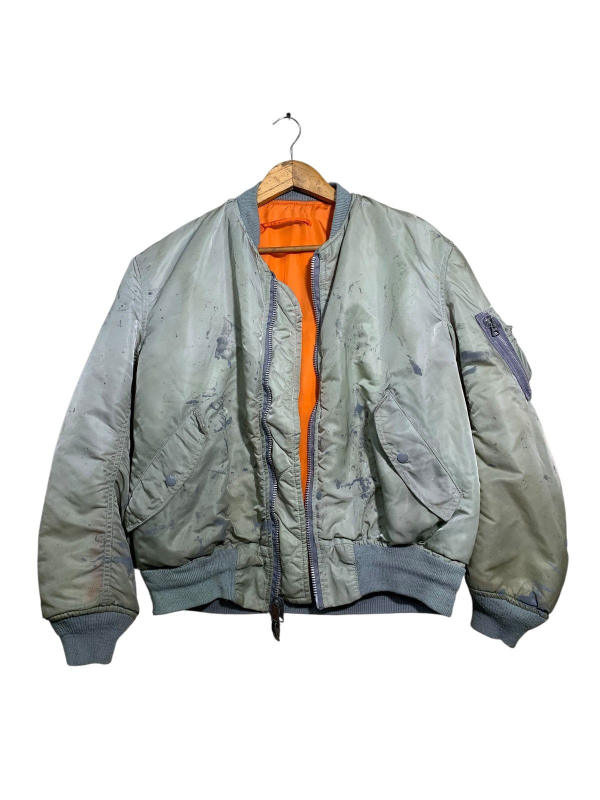 Vintage 🔥VERY WORN VTG 80S MA-1 JACKETS Size US M / EU 48-50 / 2 - 2 Thumbnail