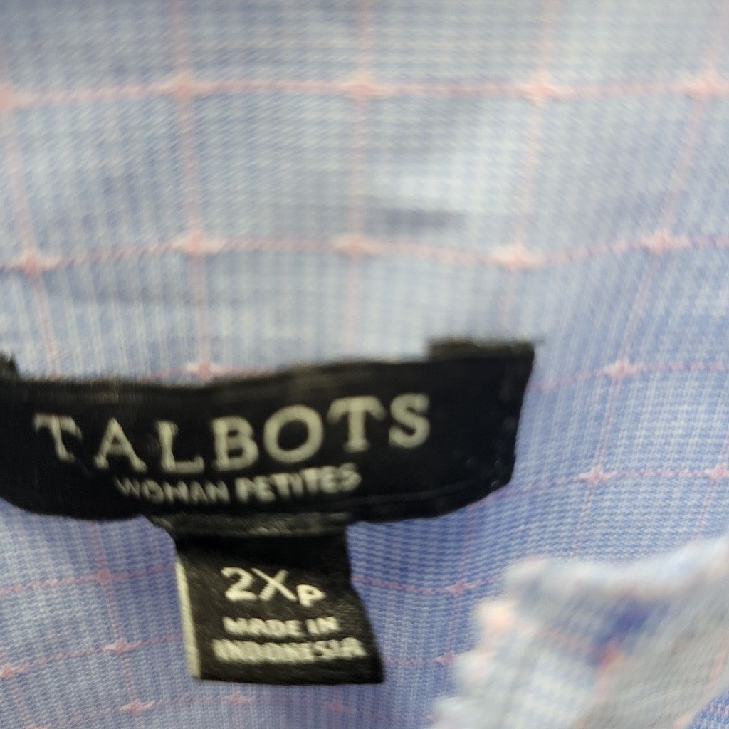 Talbots Talbots Women's Ruffled Collar Roll Tab-Sleeves Cotton Top Size XXL / US 16-18 / IT 52-54 - 6 Thumbnail