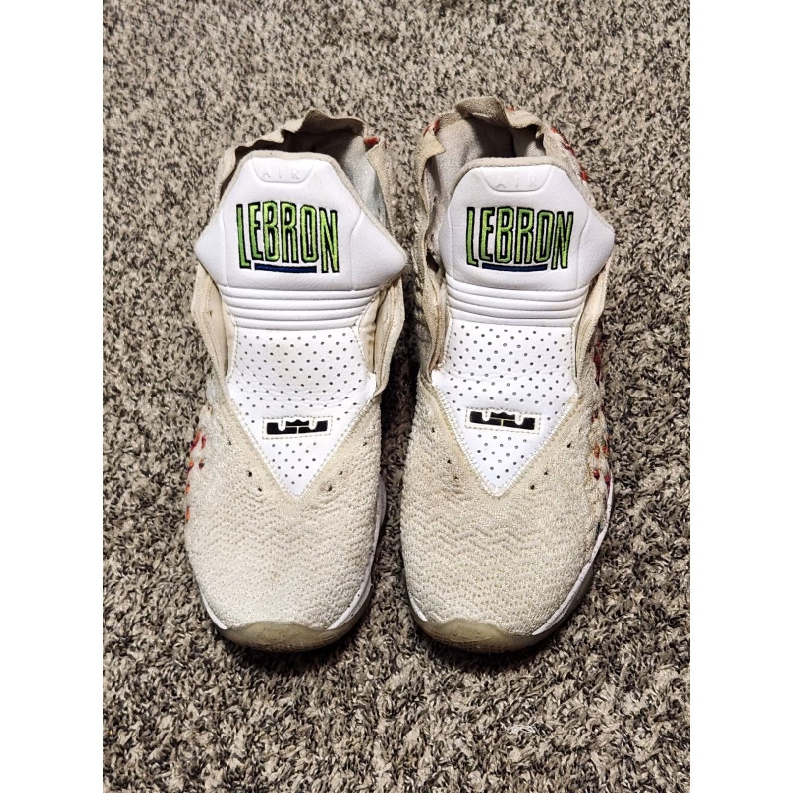 Nike Nike LeBron 17 Air Command Force Mens 10.5 White Multicolor BQ3177-100 Sneaker Basketball Shoes Size US 10 / EU 43 - 3 Thumbnail