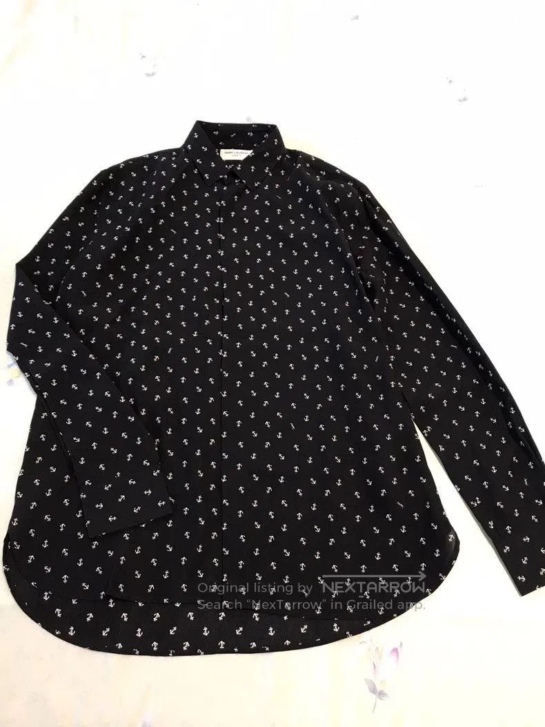 Other YSL Saint Laurent Silk Anchor Print Shirt. Size US M / EU 48-50 / 2 - 2 Thumbnail