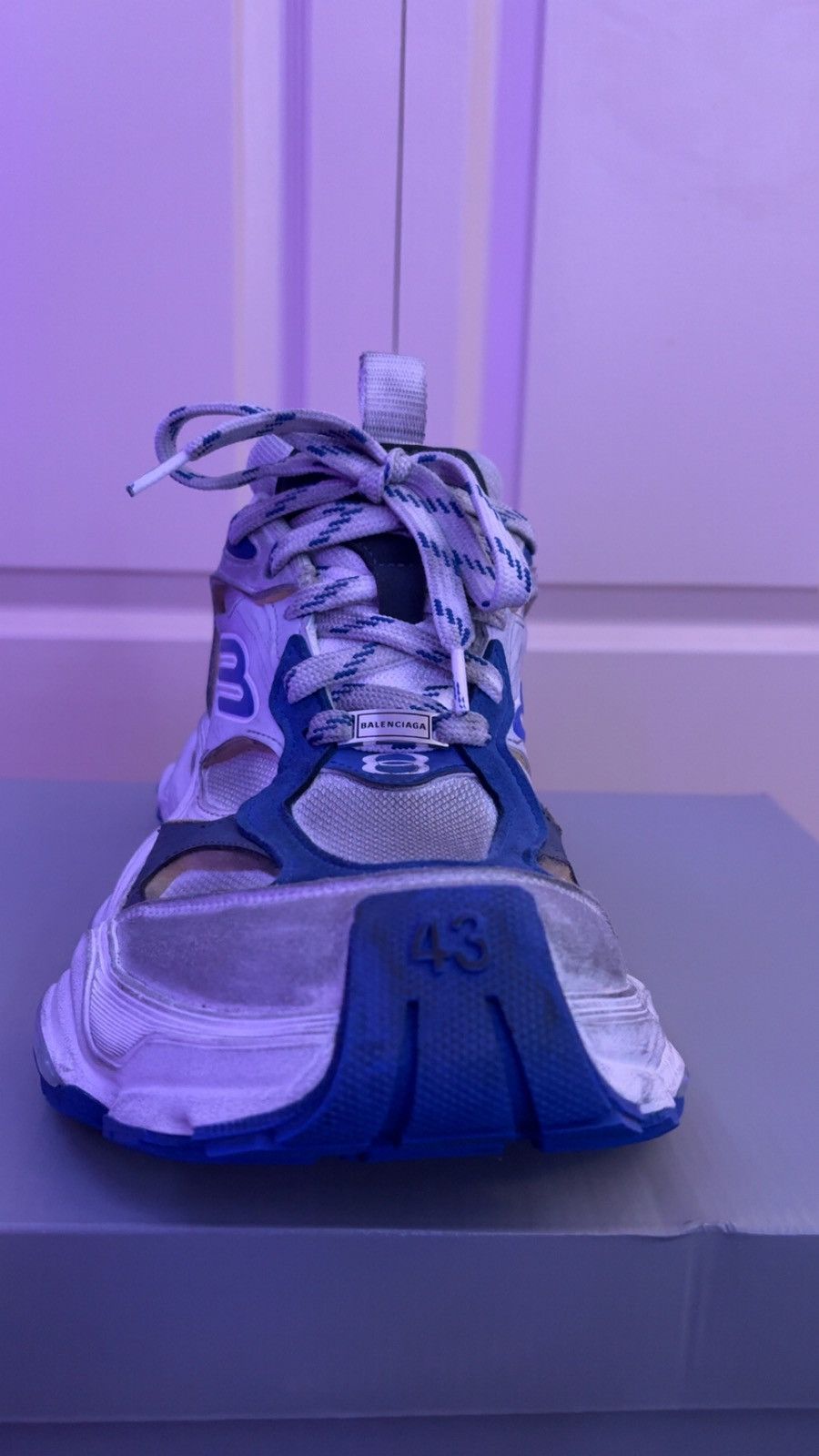 Balenciaga Balenciaga Cargo White/Blue Worn Once Size US 10 / EU 43 - 4 Thumbnail
