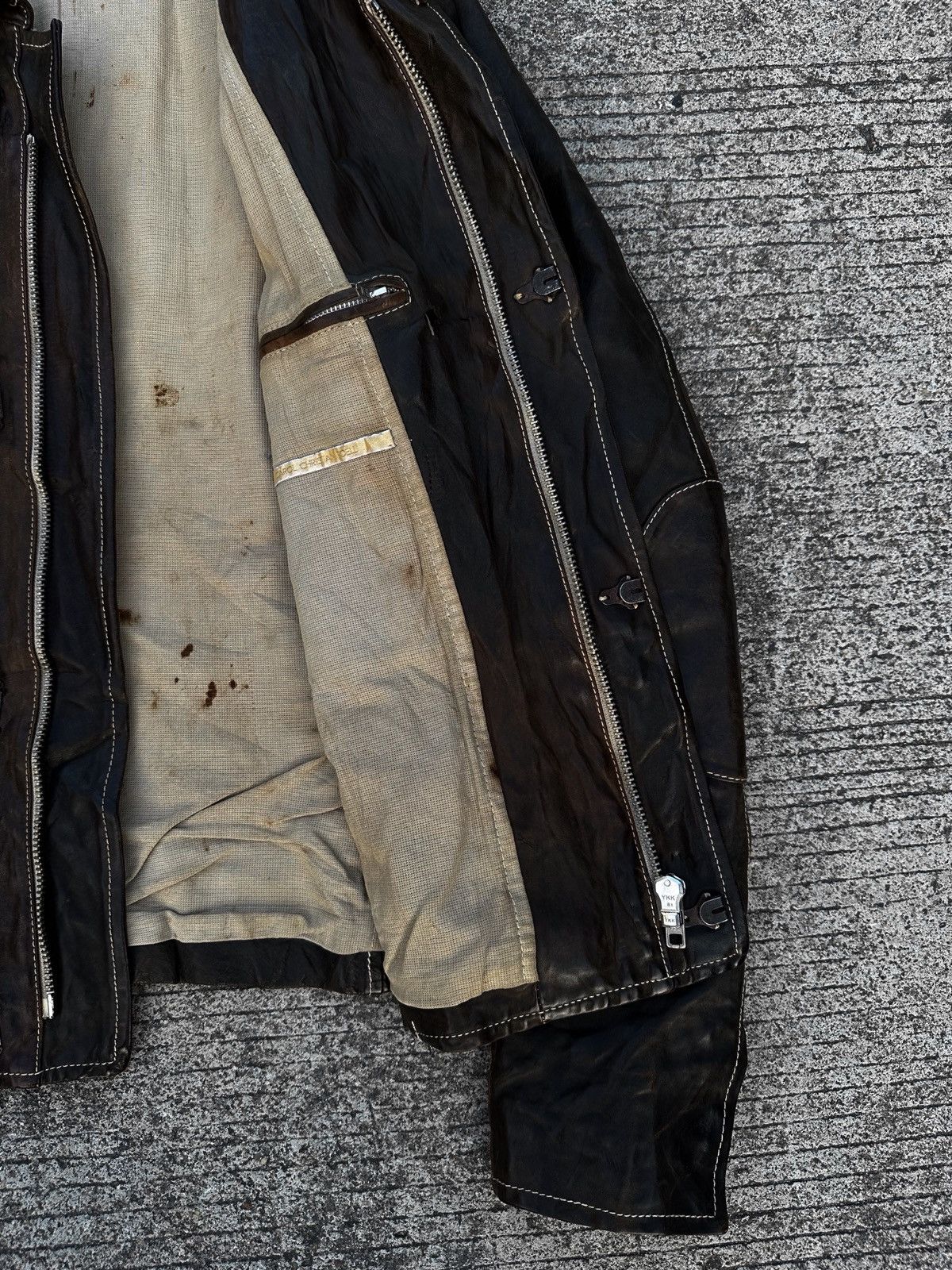 Carol Christian Poell Fw04/05 Overlock Proto Leather Jacket LM/1986 Size US S / EU 44-46 / 1 - 8 Thumbnail