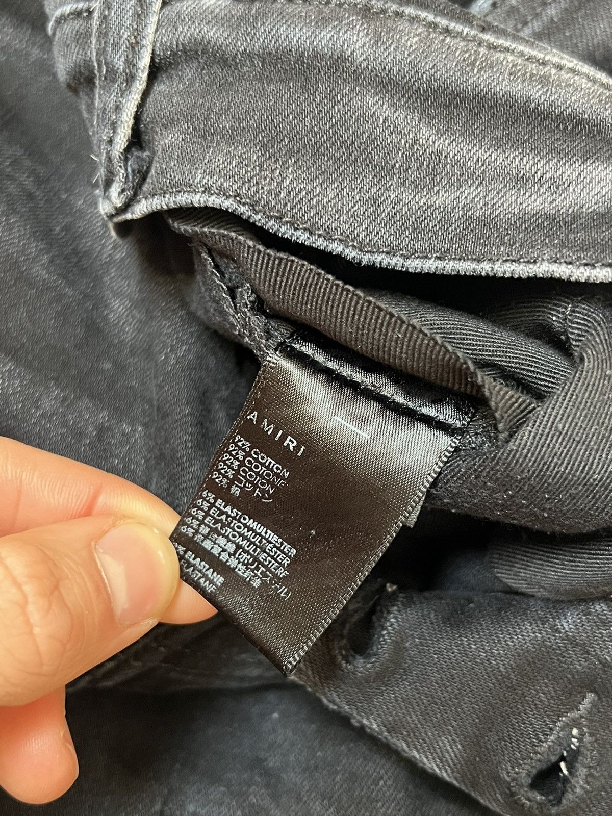 Amiri Amiri MX-1 Black Distressed Skinny Jeans With Brown Patch Size US 36 / EU 52 - 7 Thumbnail