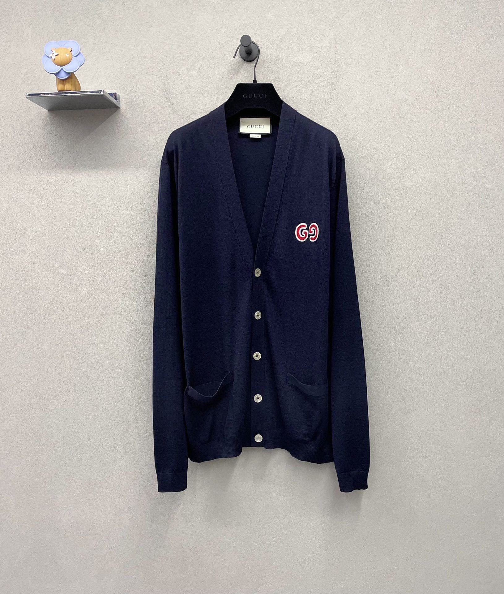 Gucci Gucci Dark blue knitted cardigan sweater 2501-Nextarrow Size US XL / EU 56 / 4 - 1 Thumbnail