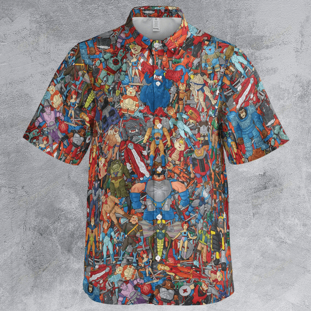 The Unbranded Brand ThunderCats Characters Pattern Button Down Shirt Size US S / EU 44-46 / 1 - 2 Thumbnail