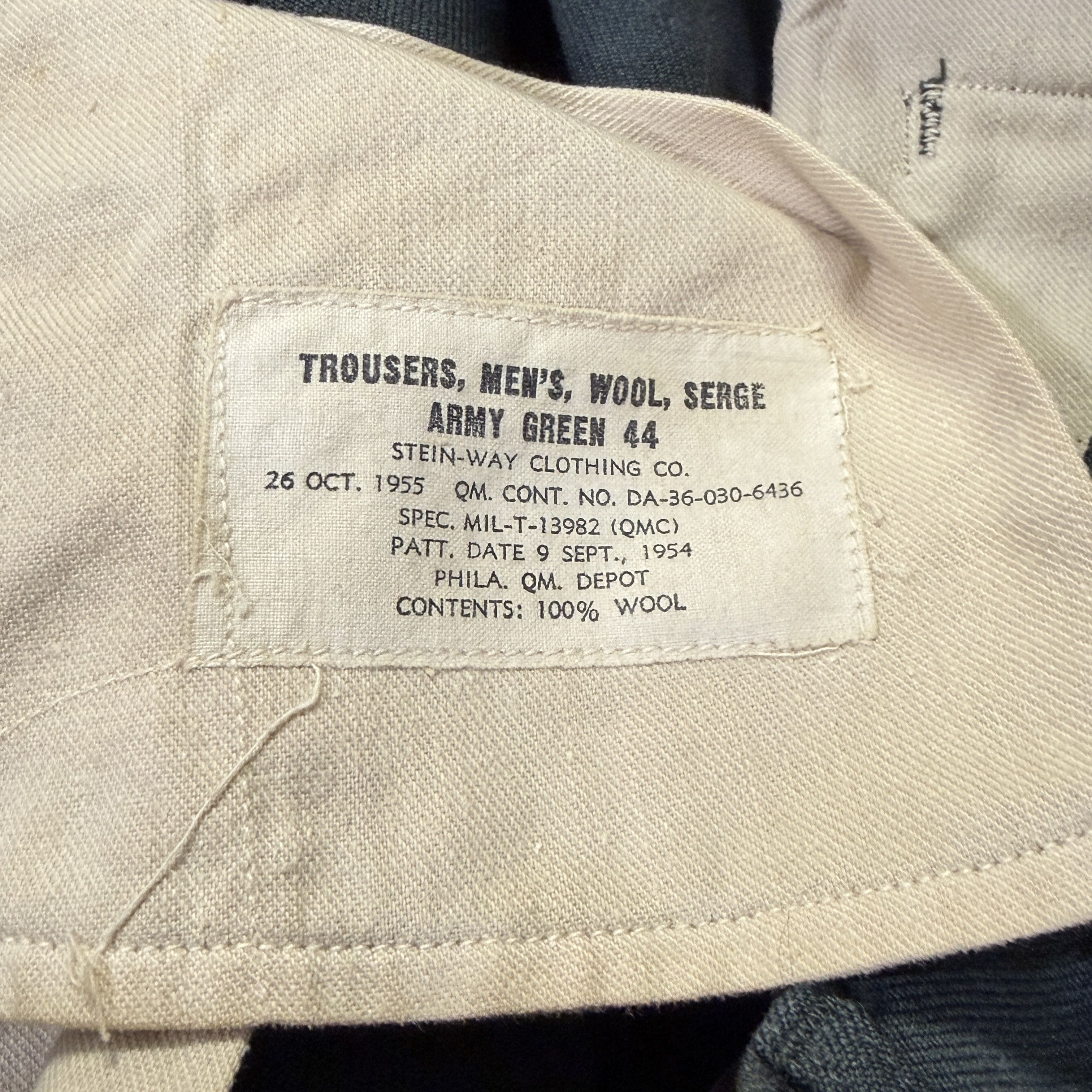 Vintage 1950s Military Wool Trousers Post-Korean War Size US 30 / EU 46 - 9 Thumbnail