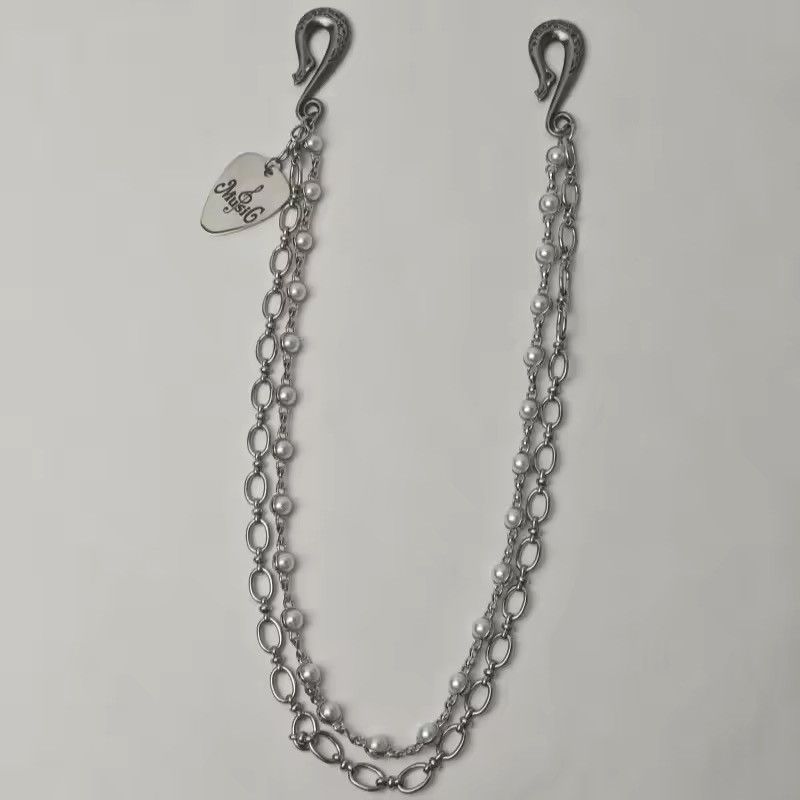 Japanese Brand × Jewelry Guitar Pick Metal Pearl Double-deck Pants Chain Size ONE SIZE - 7 Thumbnail