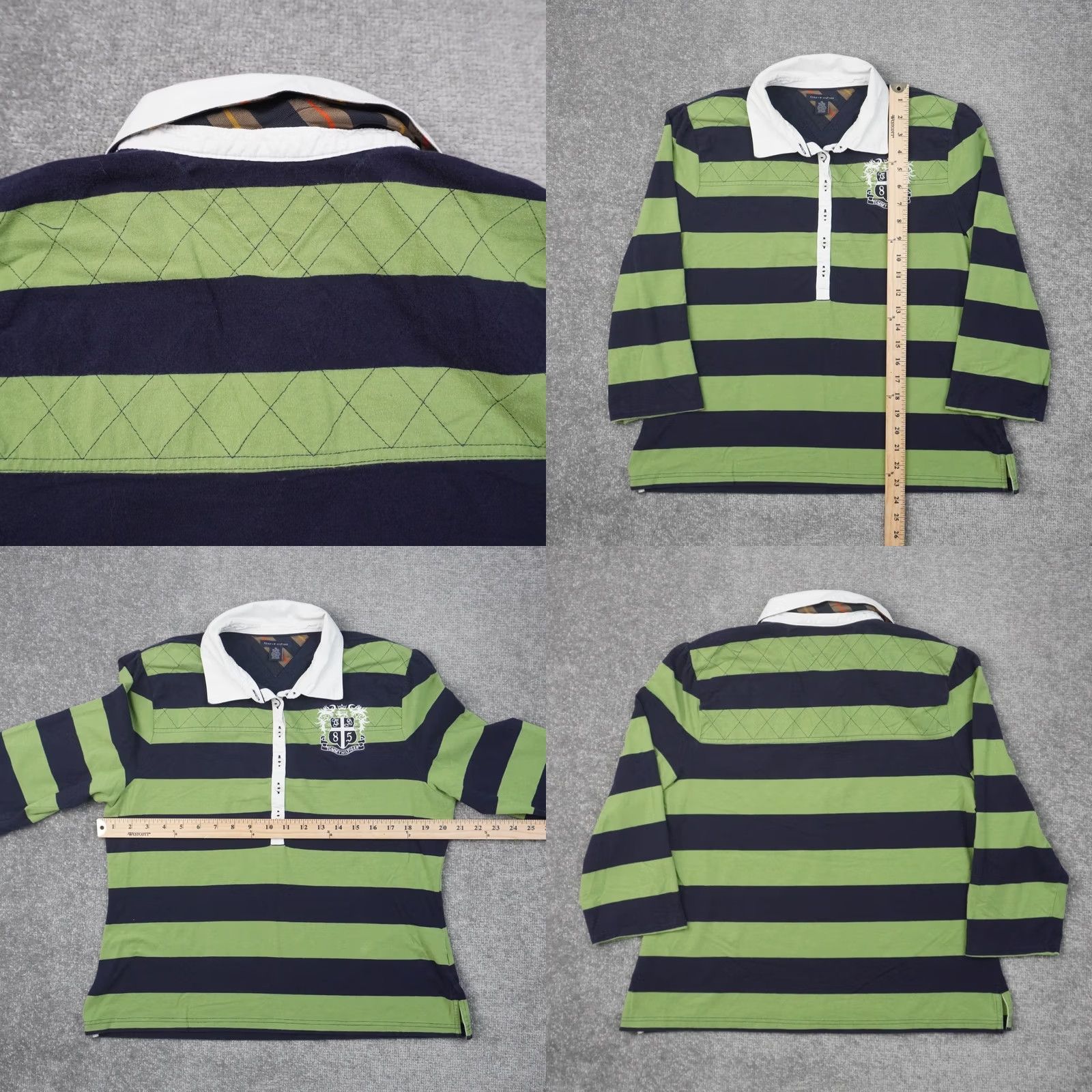 Tommy Hilfiger Tommy Hilfiger Shirt Womens L Multicolor Striped Long Sleeve Collared Pullover Casual Short Sleeve? Size L / US 10 / IT 46 - 8 Thumbnail