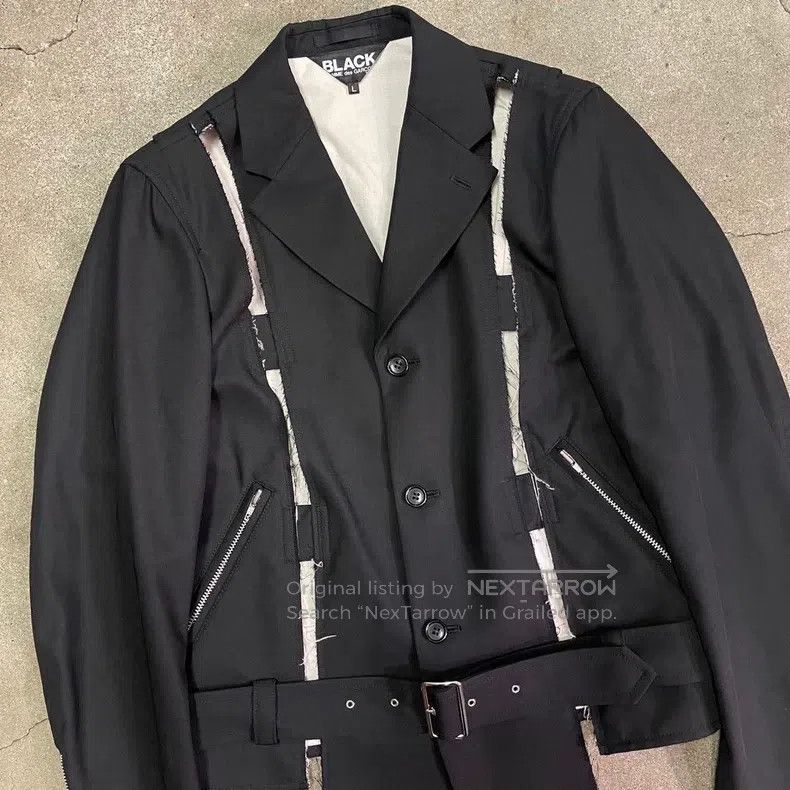 Comme des Garcons Comme des Garcons Cut-out cat-eye belt jacket Size L / US 10 / IT 46 - 3 Thumbnail