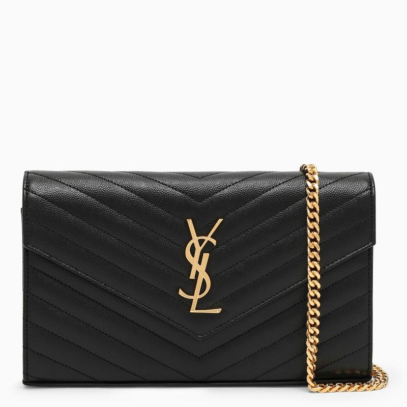 Saint Laurent Paris Saint Laurent Black Monogram Chain Wallet | Grailed