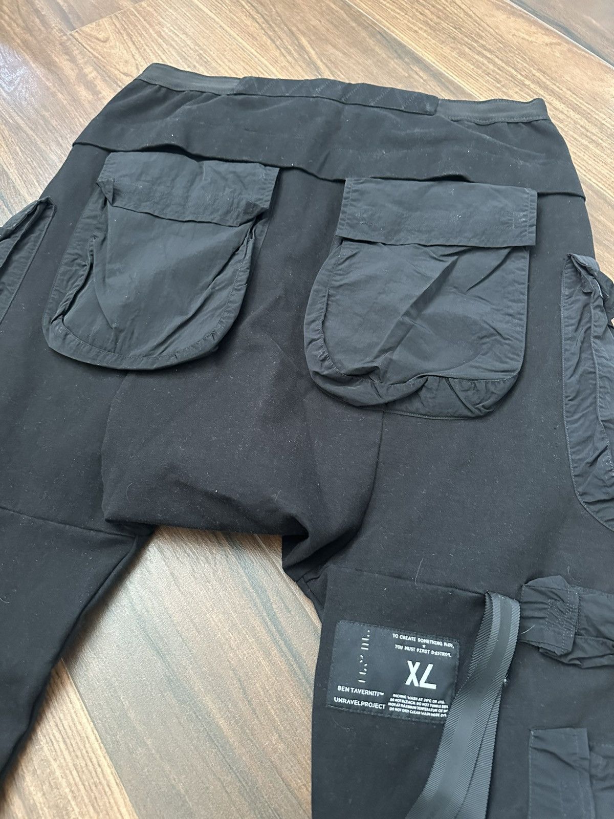 Ben Taverniti Unravel Project Ben Taverniti Drop Crotch Cargo Parachute Pants Size US 36 / EU 52 - 10 Thumbnail