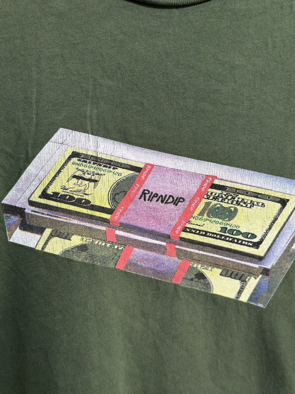 RIPNDIP × Vintage Vintage Rip N Dip Dollars Faded Tee Size US M / EU 48-50 / 2 - 2 Thumbnail