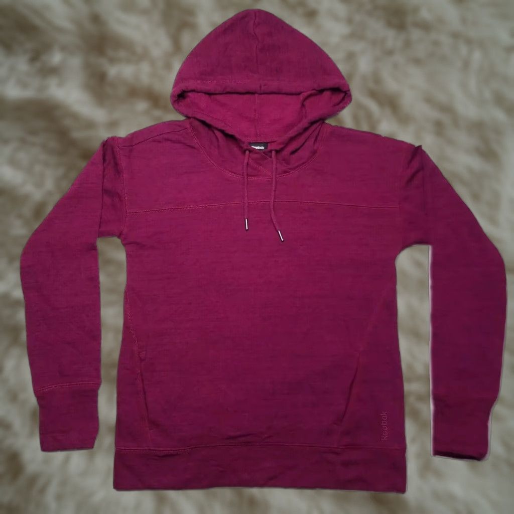 Reebok VINTAGE Reebok Hoodie Adult XS Purple Cotton Blend Long Sleeve Casual Sweatshirt Women Size XS / US 0-2 / IT 36-38 - 1 Thumbnail