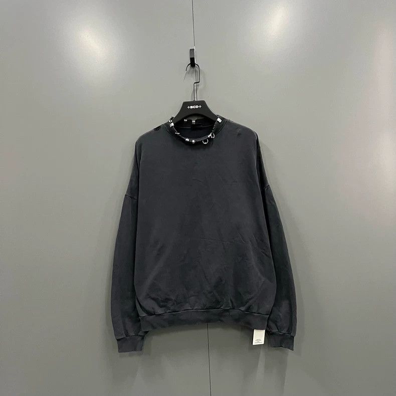 Balenciaga Perforated metal round neck sweater