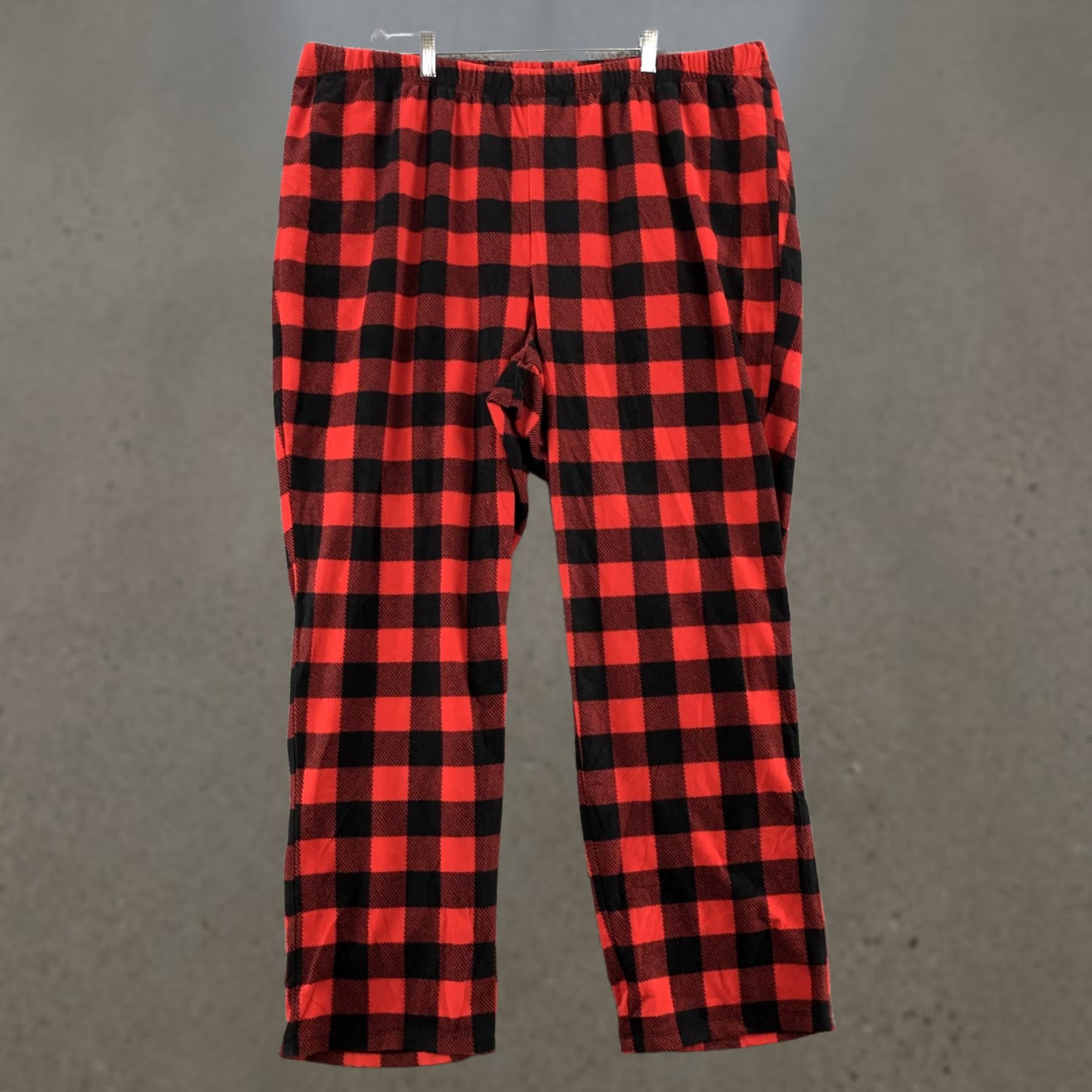 Vintage Wondershop Red Black Checkered Straight Leg Pants Womens 1X Pull On High Rise Pajama Pants Mens? Size 40" / US 18 - 1 Thumbnail