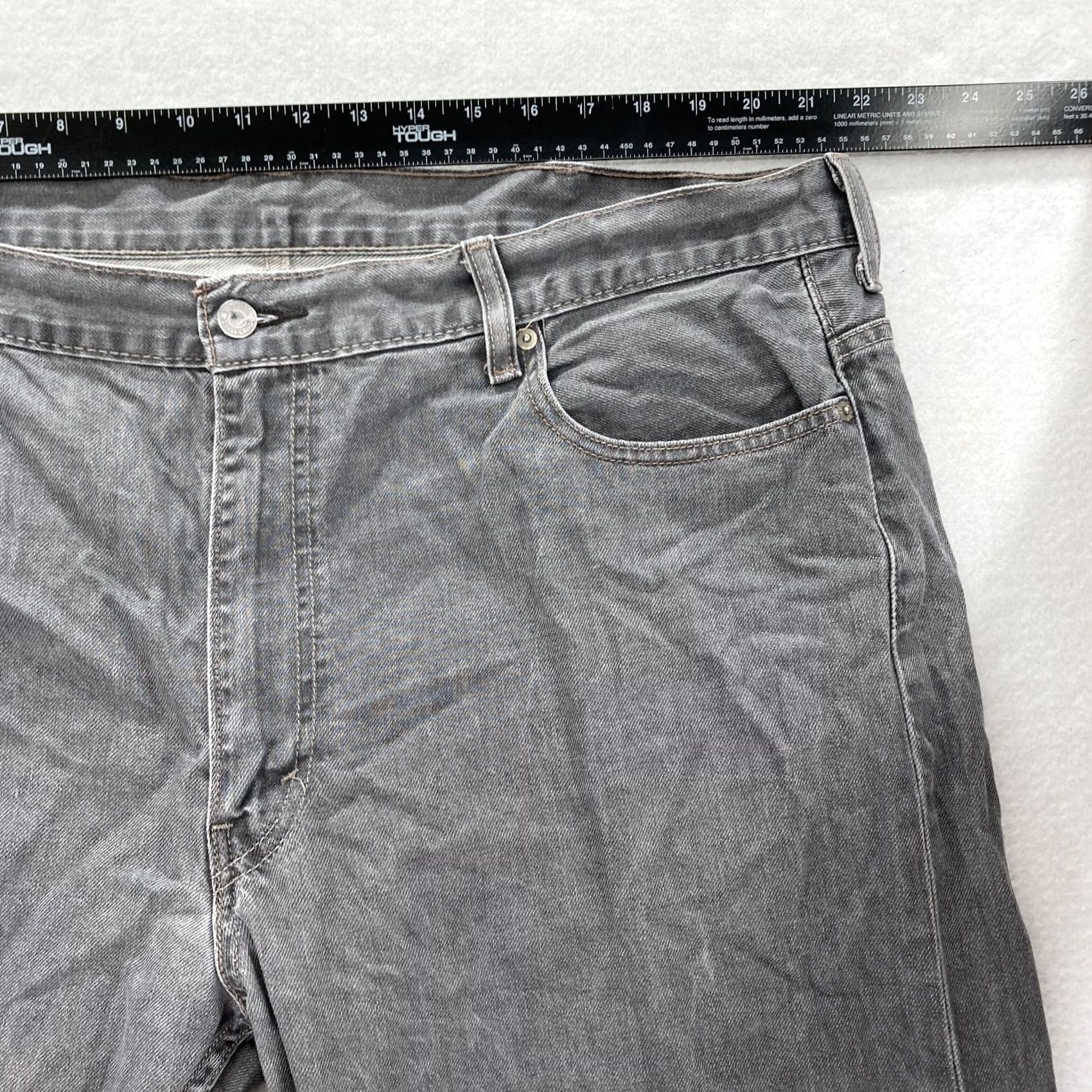 Levi's Levi's 569 Jeans Mens Relaxed Straight Leg Medium Wash Gray Denim Pants 42x32 Size US 42 / EU 58 - 7 Thumbnail
