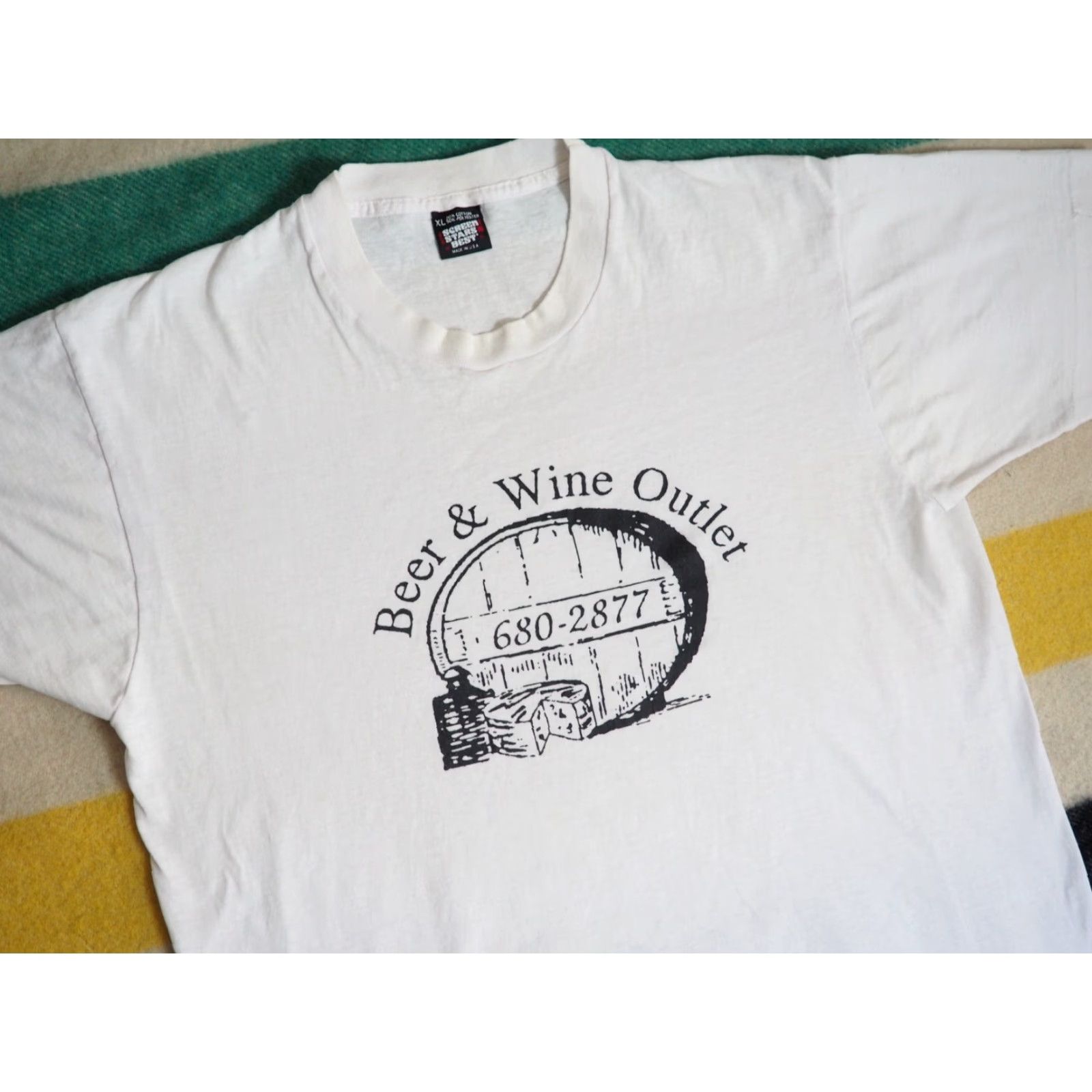 Fruit Of The Loom VTG 80s 90s Fruit of the Loom Tee White USA Made L Mens Shirt Short Sleeve Graphic 90s Grunge Vintage Shirt Size US L / EU 52-54 / 3 - 2 Thumbnail