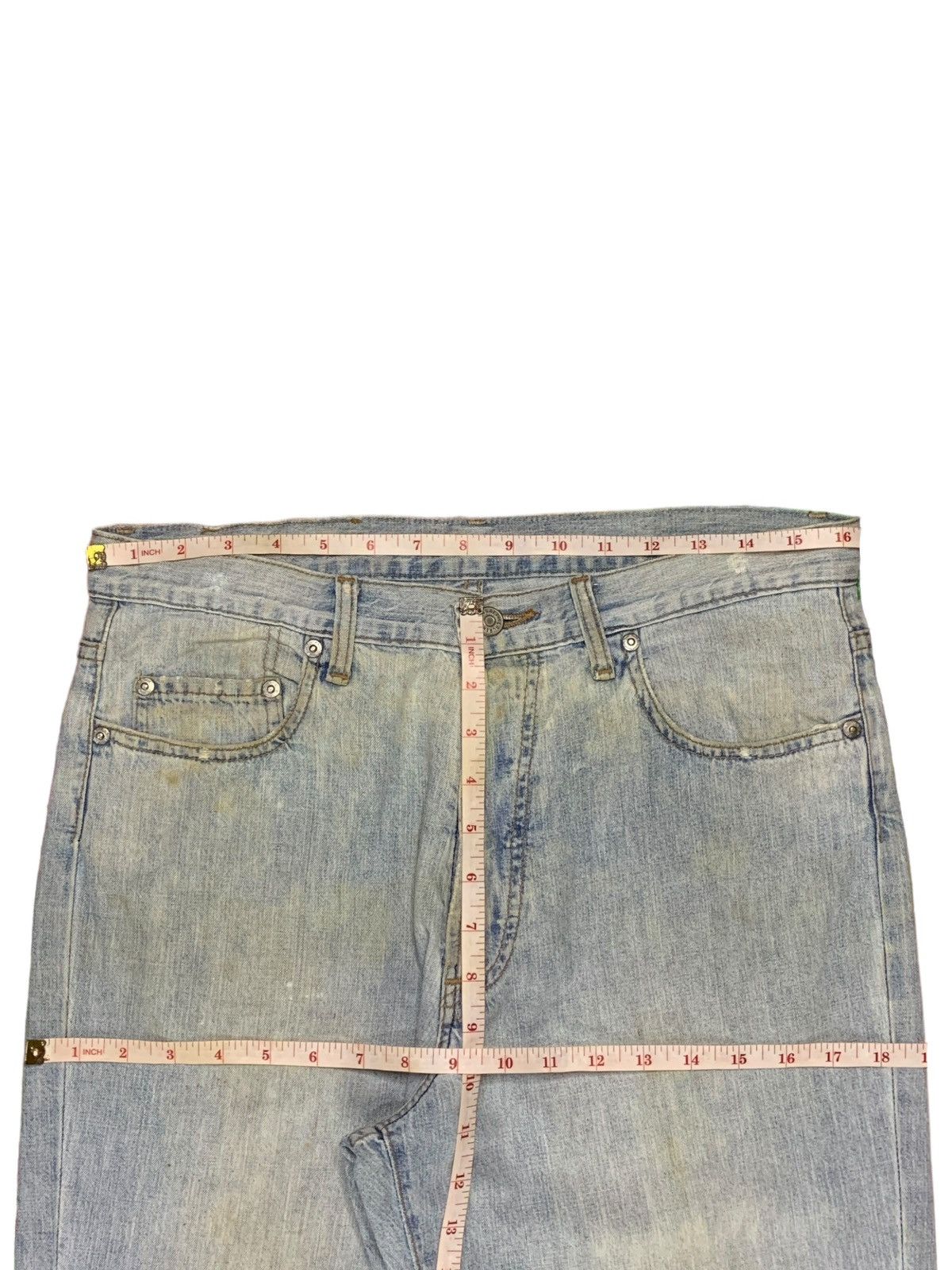 Polo Ralph Lauren Vintage / Y2K RRL Ralph Lauren Mud Wash Distress Loose Jeans Size US 33 - 11 Thumbnail