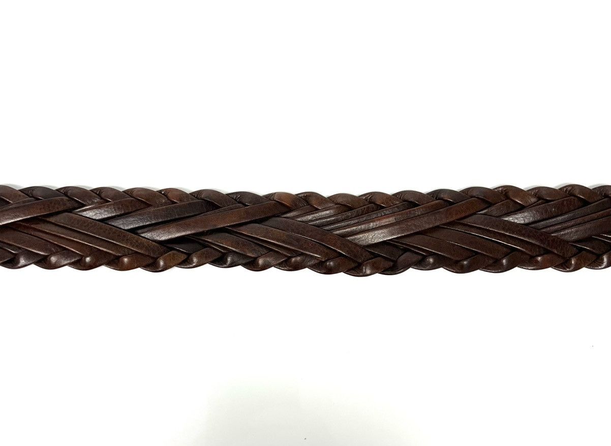 Yves Saint Laurent YVES SAINT LAURENT GOLD TONE BUCKLE W/ BRAIDED LEATHER BELT Size ONE SIZE - 24 Thumbnail